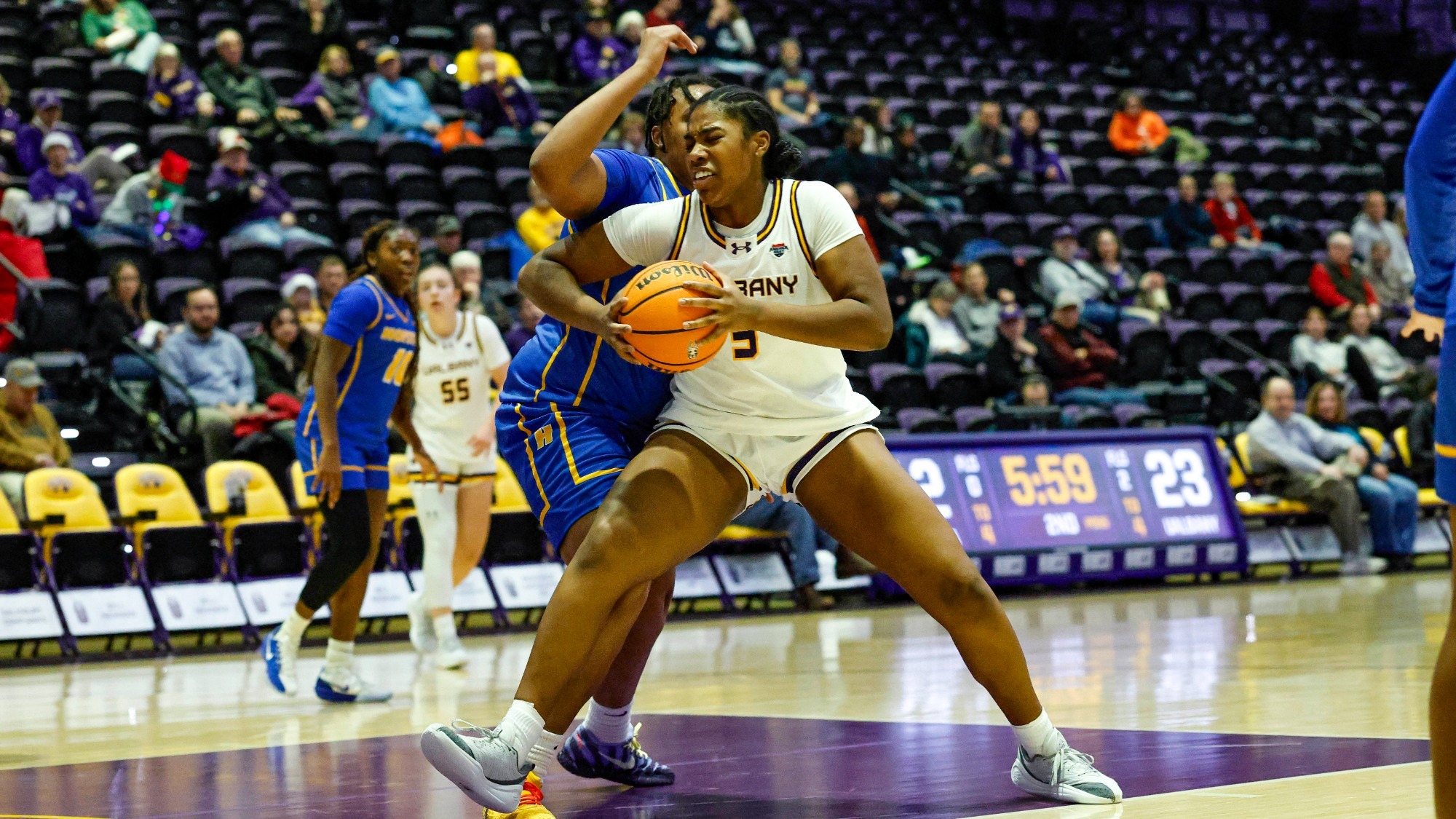 The UAlbany women's basketball team hosted Hofstra at Broadview Center in Albany, New York on Sunday, December 21, 2025.