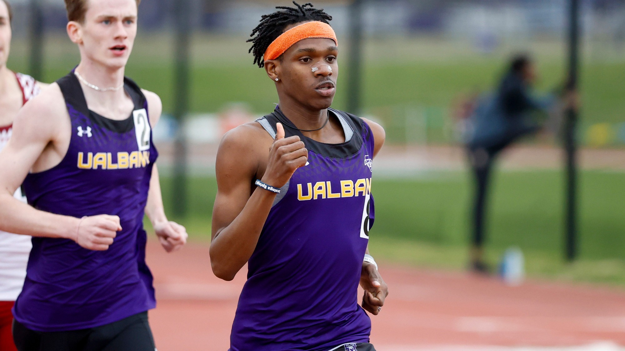 The UAlbany men's track and field team hosted the Bobbi Palma UAlbany Spring Classic at the Track and Field Complex in Albany, N.Y. on Friday, April 18, 2025.