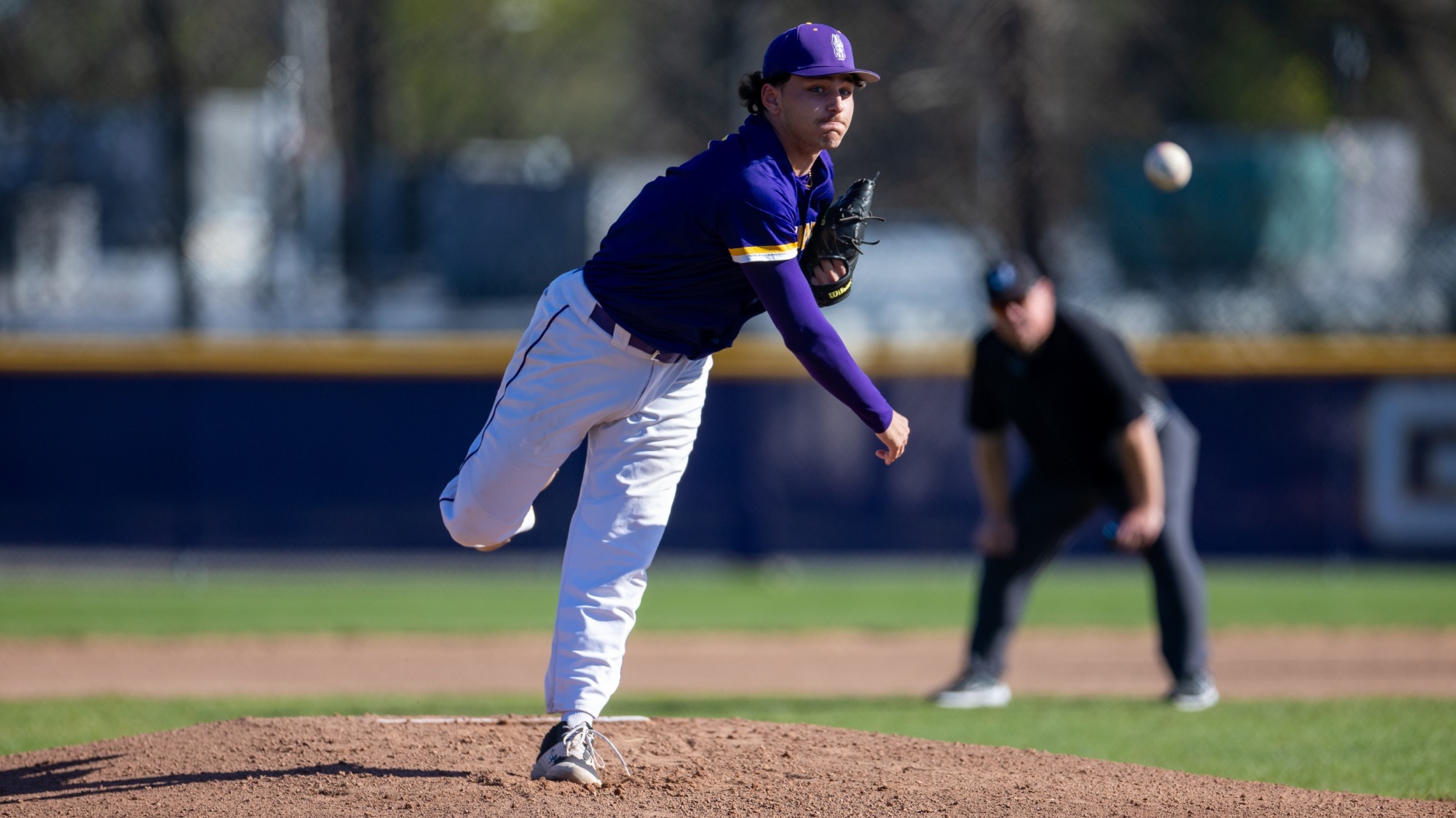 The UAlbany baseball team hosted a doubleheader against Siena at Varsity Field in Albany, N.Y. on Tuesday, April 22, 2025. These photos are from the second game of the doubleheader.