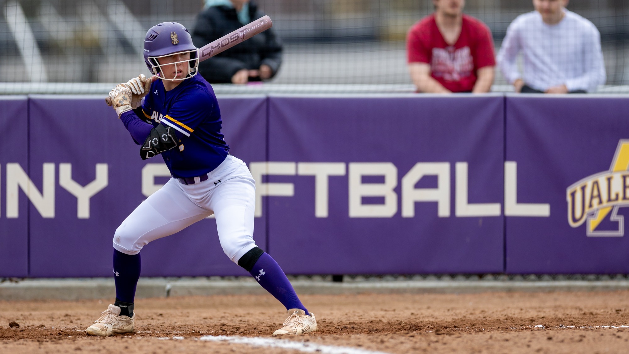 The UAlbany softball team hosted CCSU at UAlbany Field in Albany, New York on Wednesday, April 1, 2026. This photo from the first game of the doubleheader.
