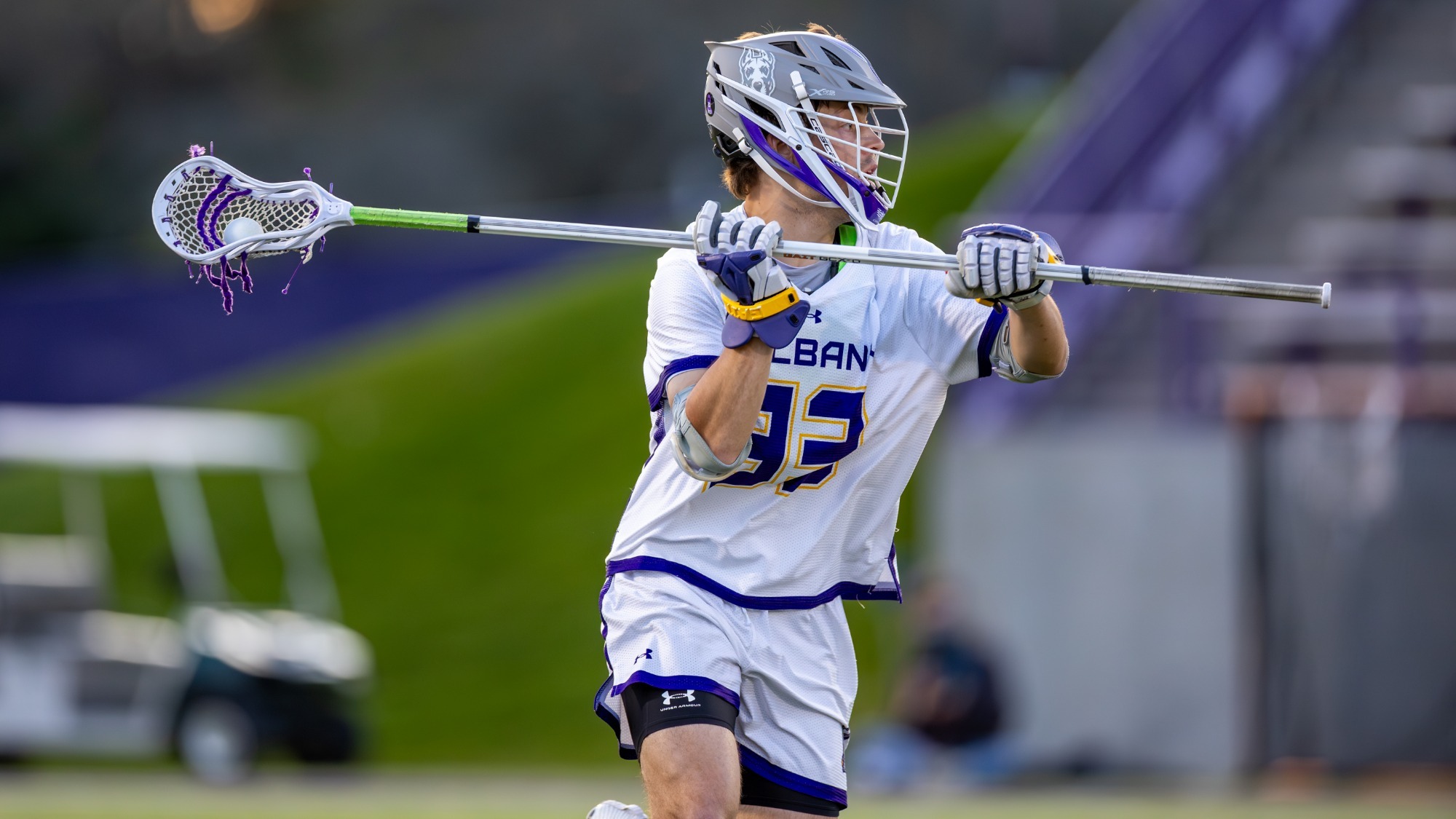 Cade Galko plays against No. 4 UMBC in the 2026 America East Semifinals