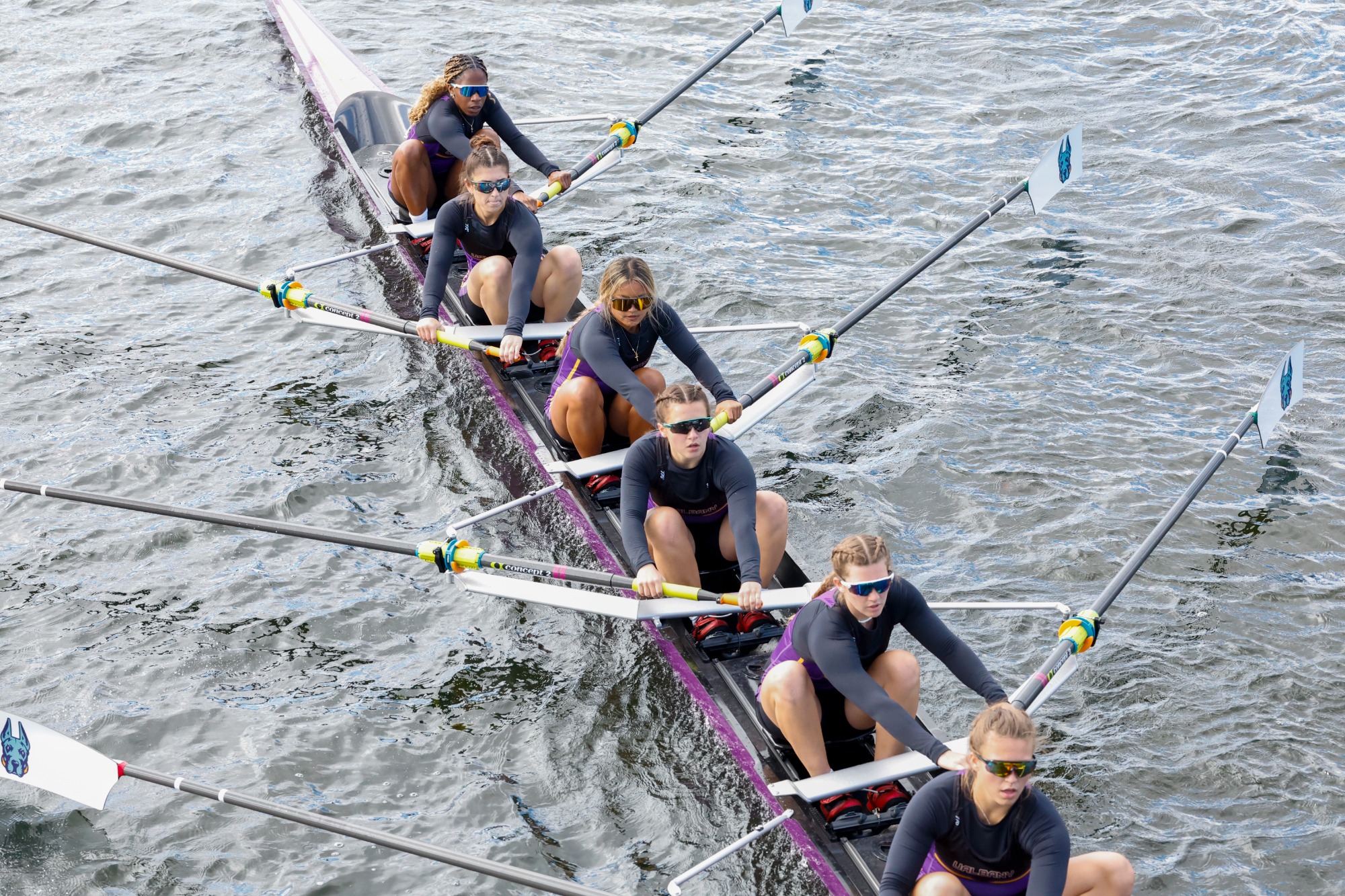The UAlbany women's rowing team competed in the Head of the Fish on Fish Creek in Saratoga Springs, New York on Saturday, October 25, 2025.