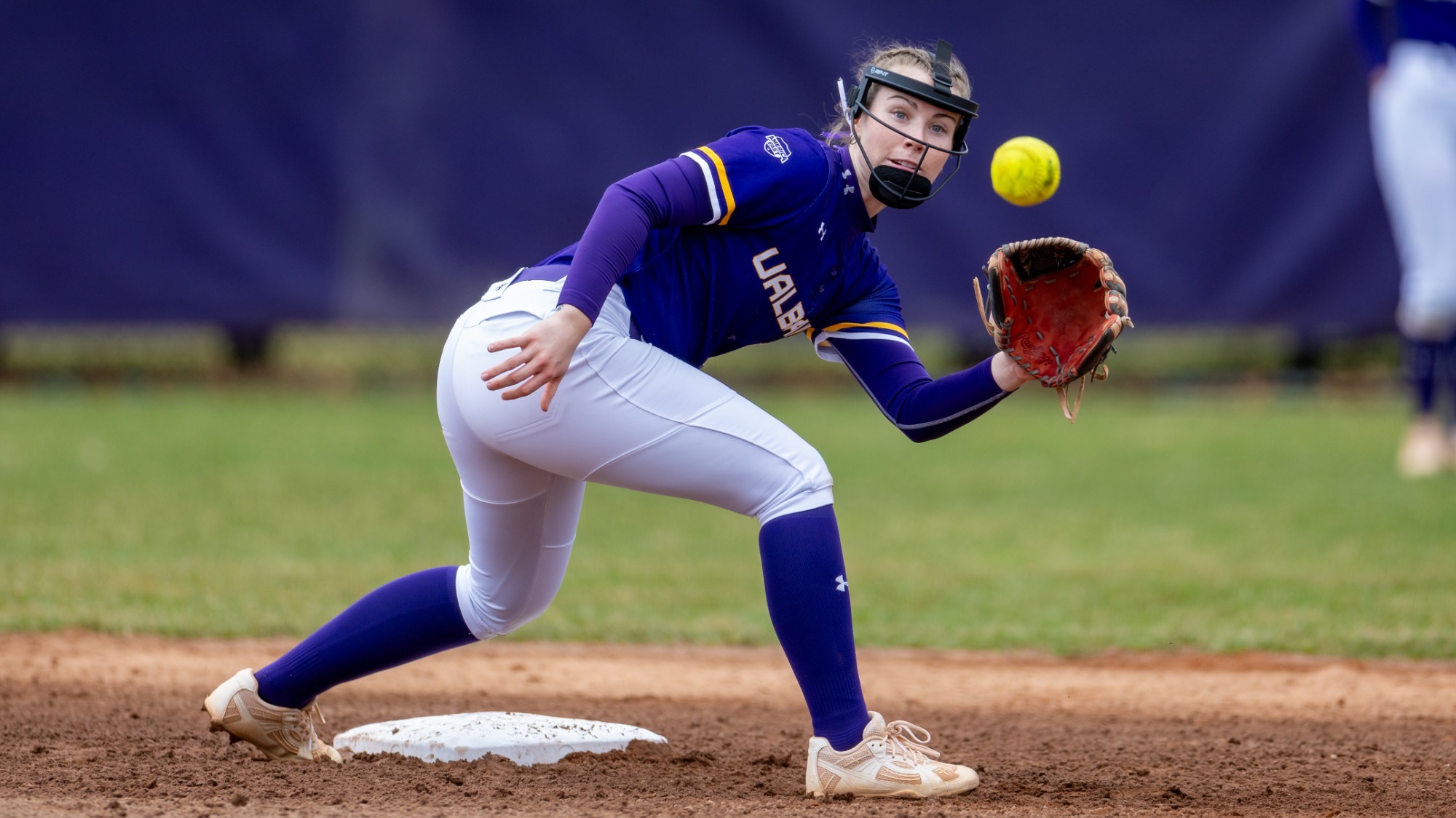 The UAlbany softball team hosted CCSU at UAlbany Field in Albany, New York on Wednesday, April 1, 2026. This photo from the first game of the doubleheader.