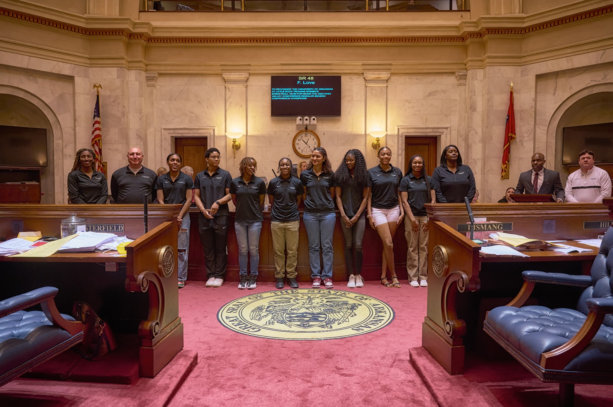 Arkansas Senate Recognizes Little Rock Women’s Basketball Team Little