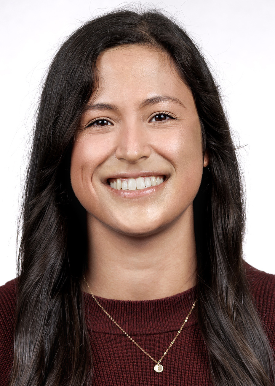 Athletics staff headshot of trainer Sara Larson
Photo by Benjamin Krain
