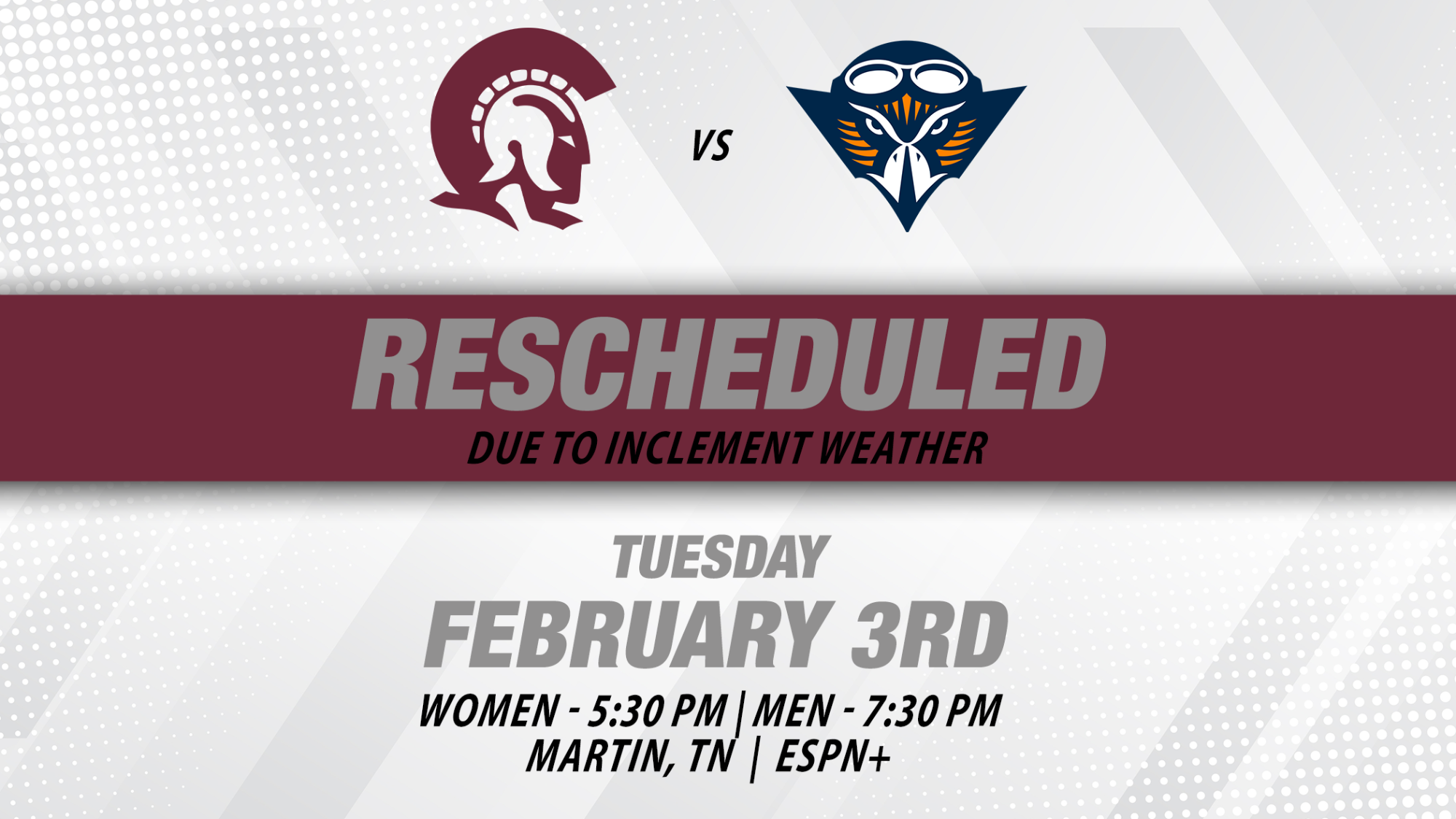 UT Martin postponed graphic 