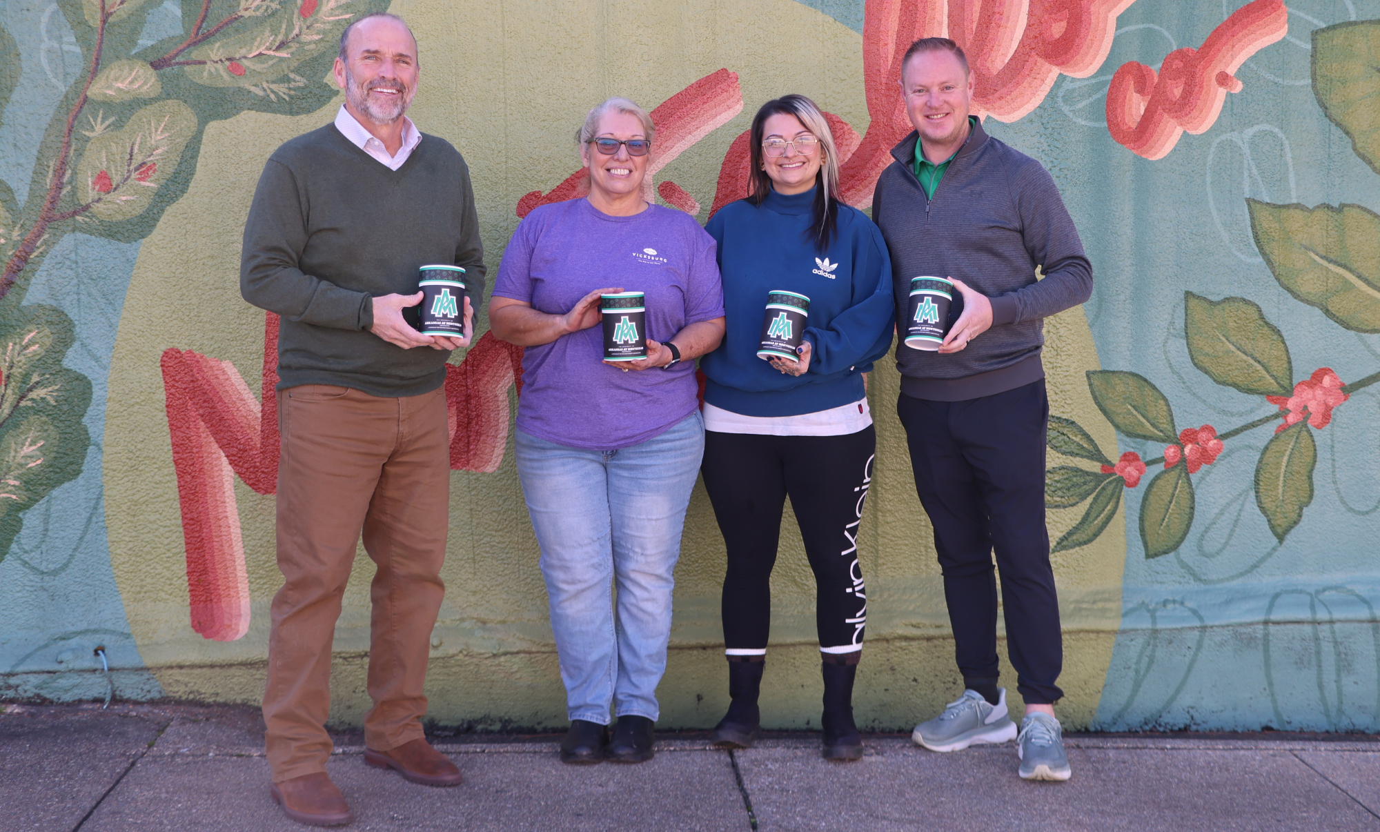 Hud, Mark, Annette, and Lori at Monticello Coffee Company