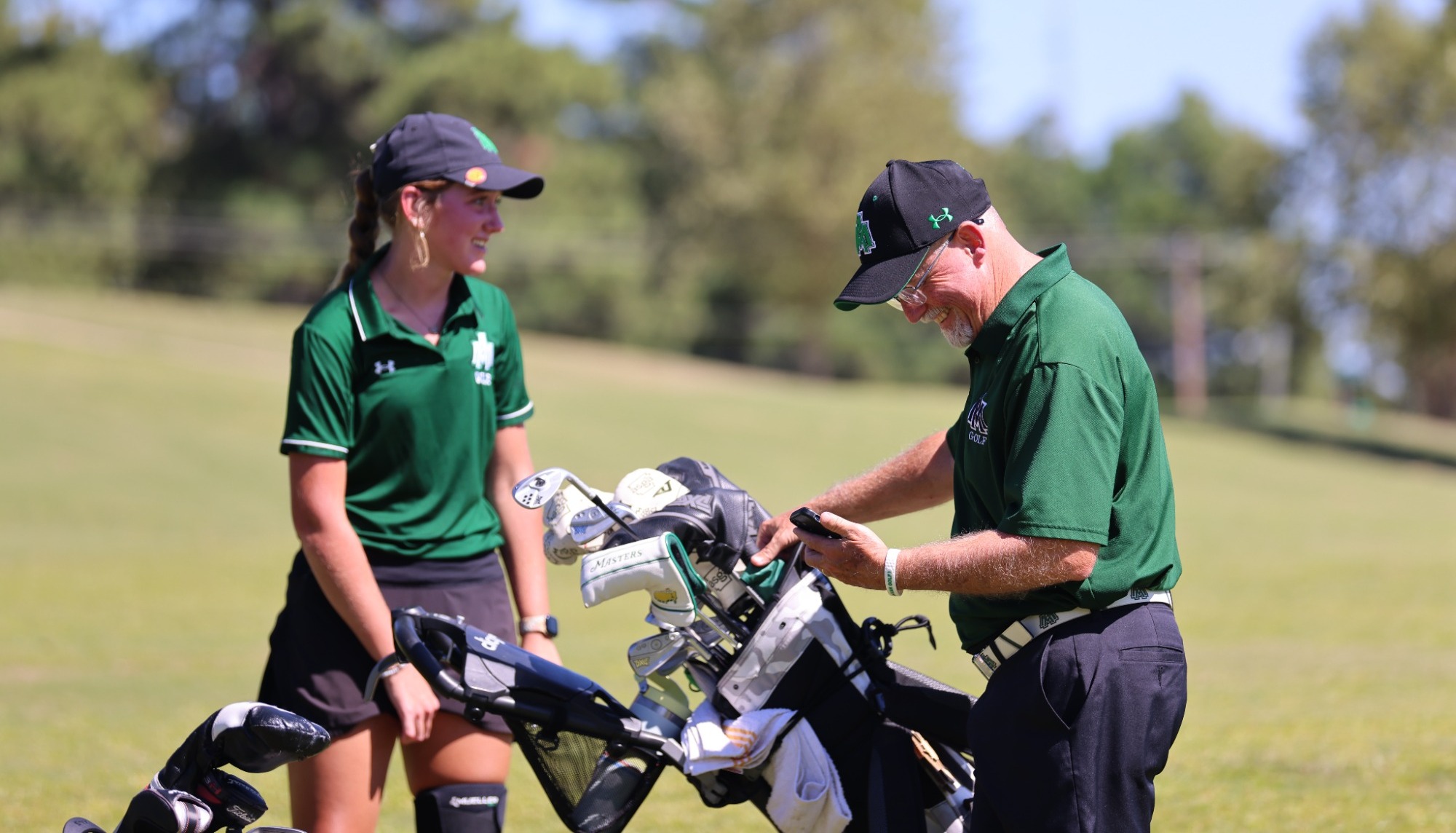 Tori Milton and Coach Hamilton Practice Round