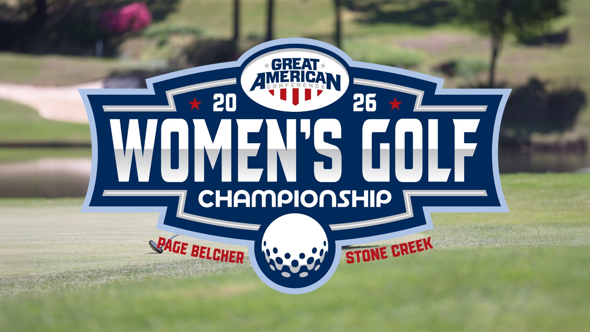 2026 Women's Golf GAC Tournament Graphic