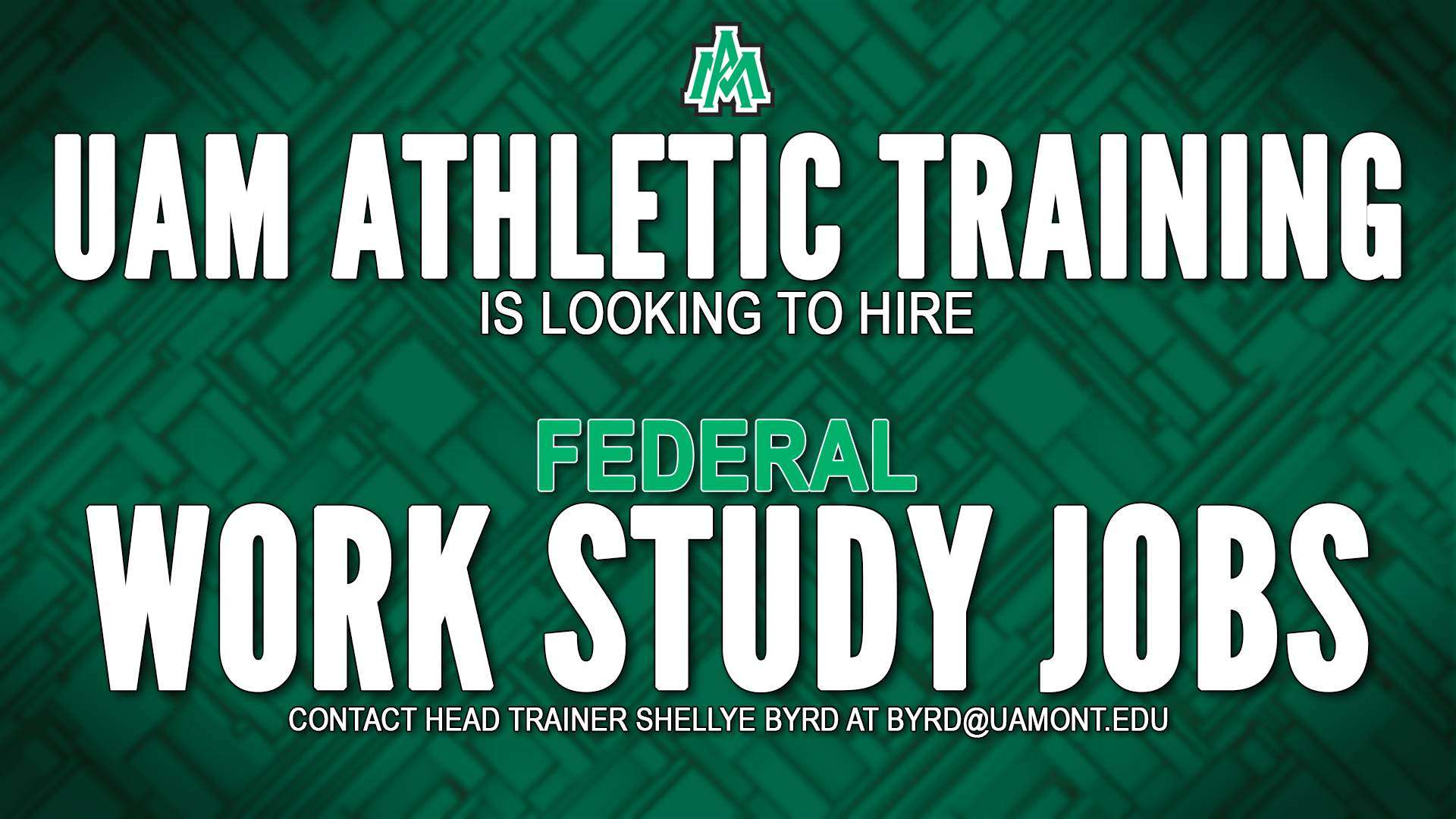 Athletics Training Federal Work Study Jobs