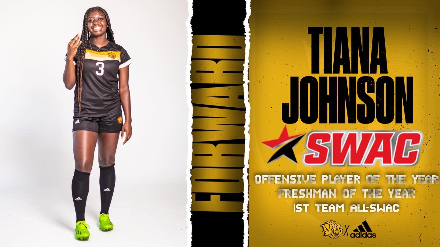 Tiana Johnson Women S Soccer UA Pine Bluff Athletics SWAC PLAYER OF THE YEAR Kk56p 