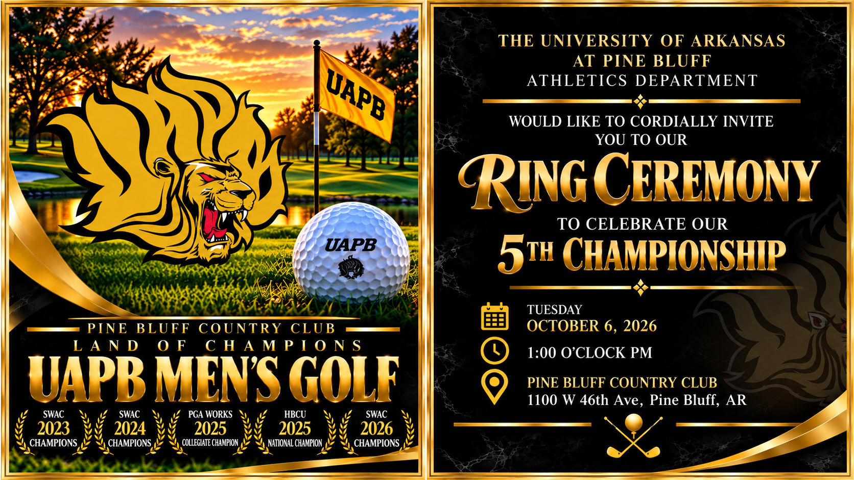 UAPB Golf Ring Ceremony 