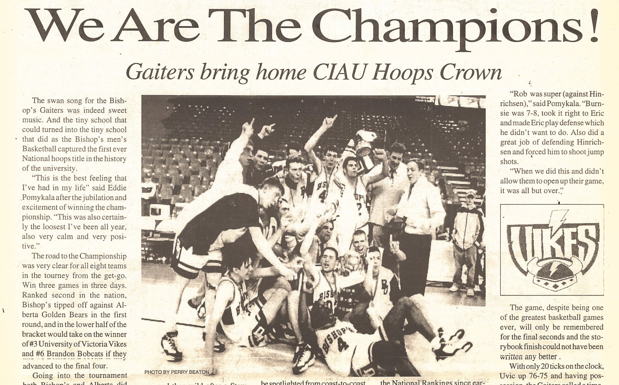 Gaiters Crowned National Champions 25 Years Ago Relive the Excitement