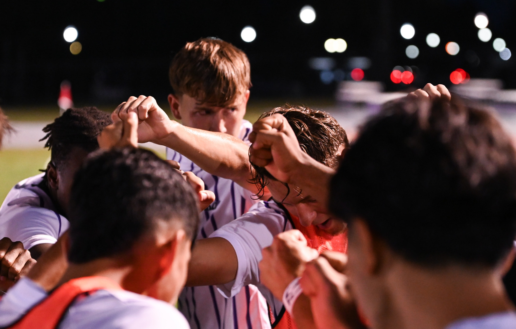 Men's Soccer Huddle