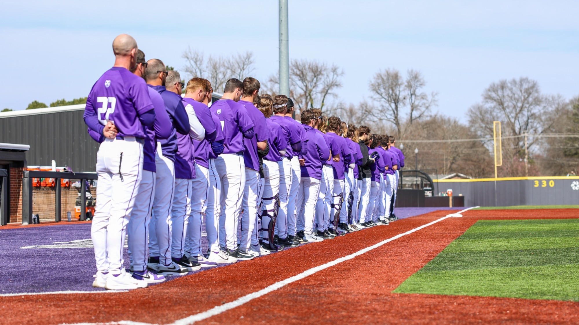 Team lined up pregame