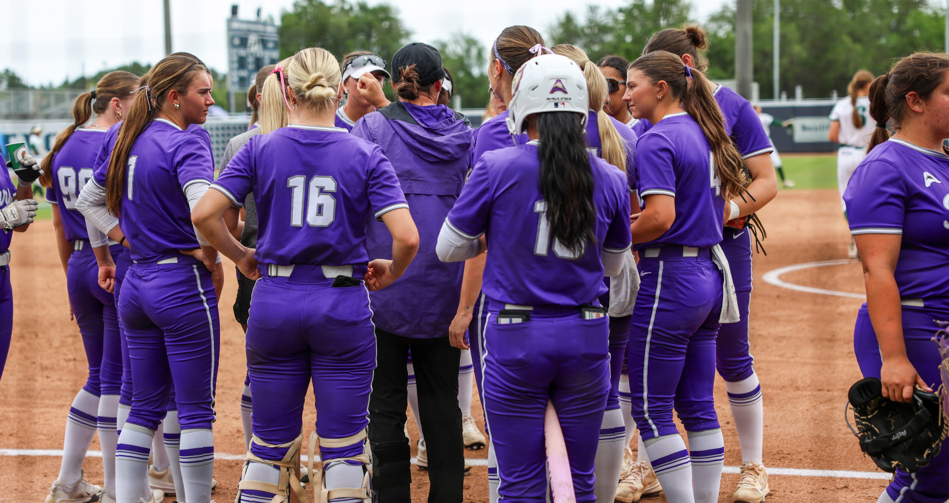 Softball huddle