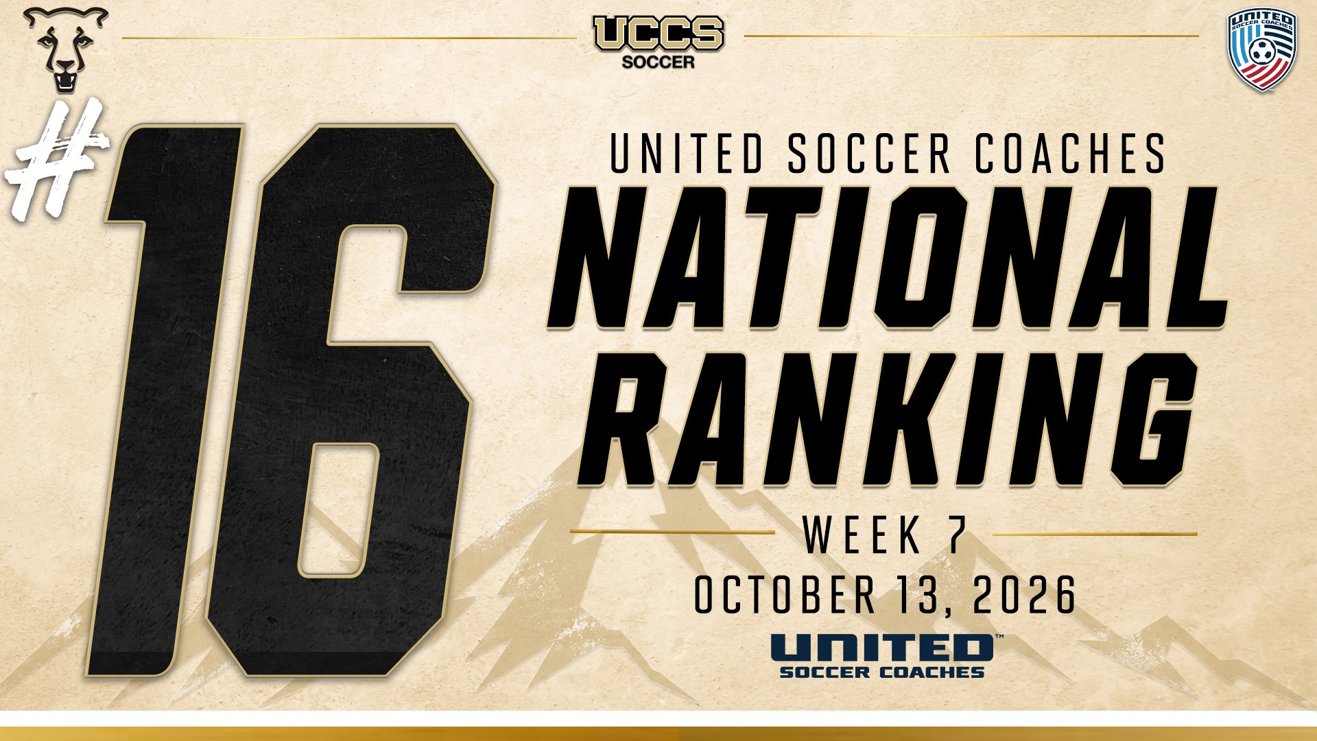 Week 7 Men's Soccer United Soccer Coaches National Ranking