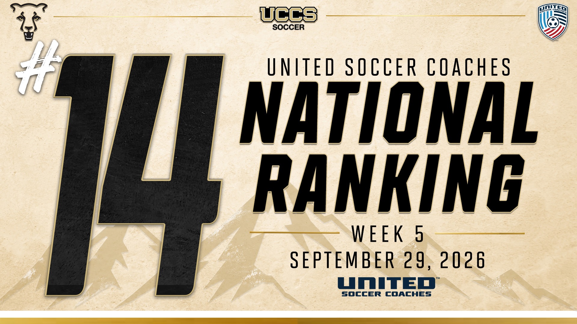 MSOC Week 5 United Soccer Coaches Poll 9.29.26