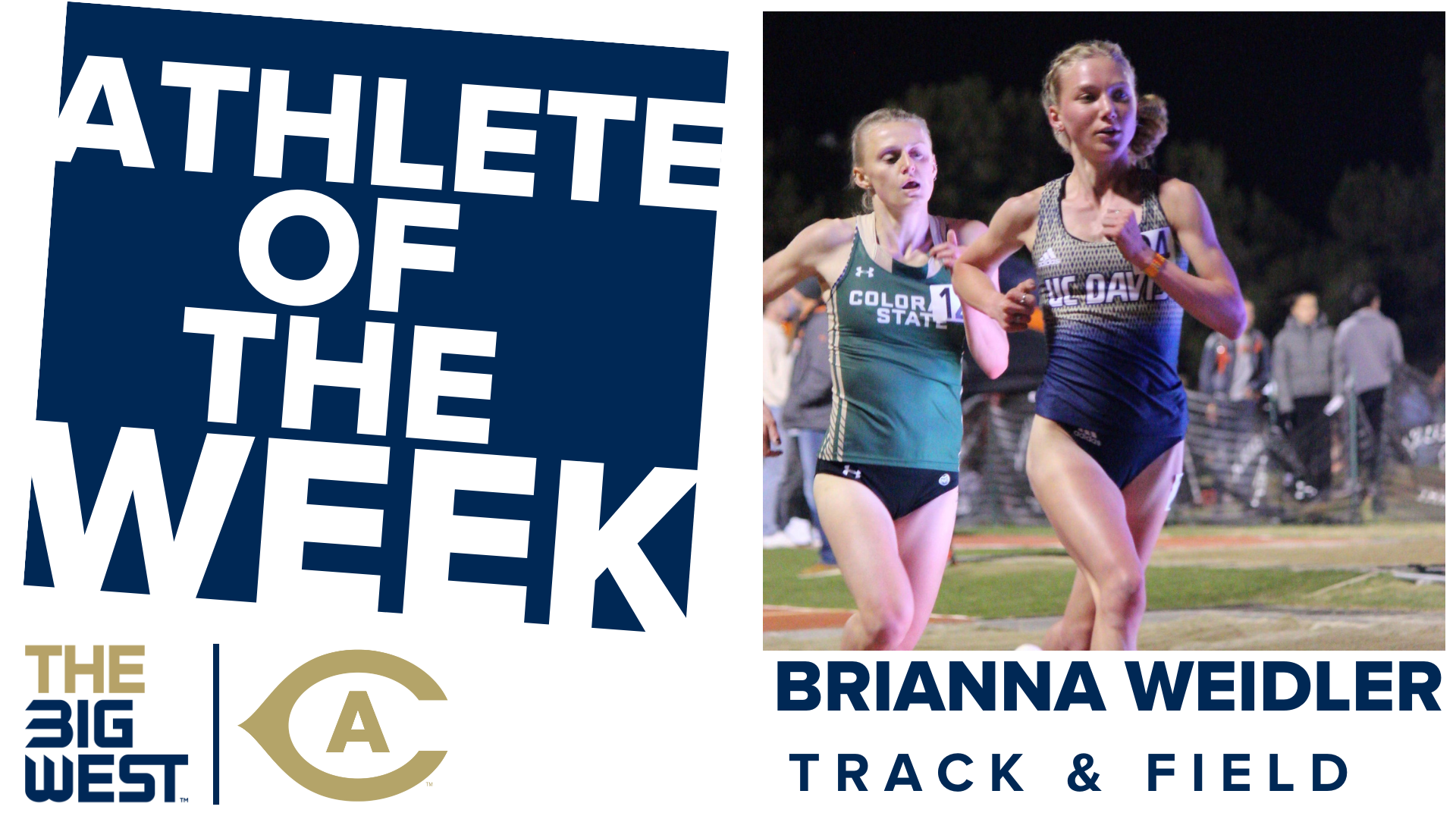Brianna Weidler Named Big West Track Athlete of the Week UC Davis
