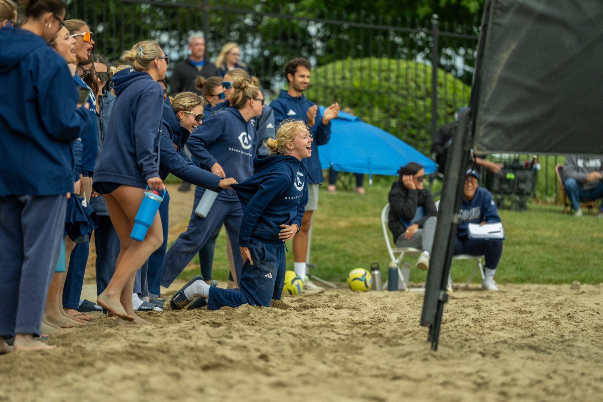 Beach Volleyball Celebration