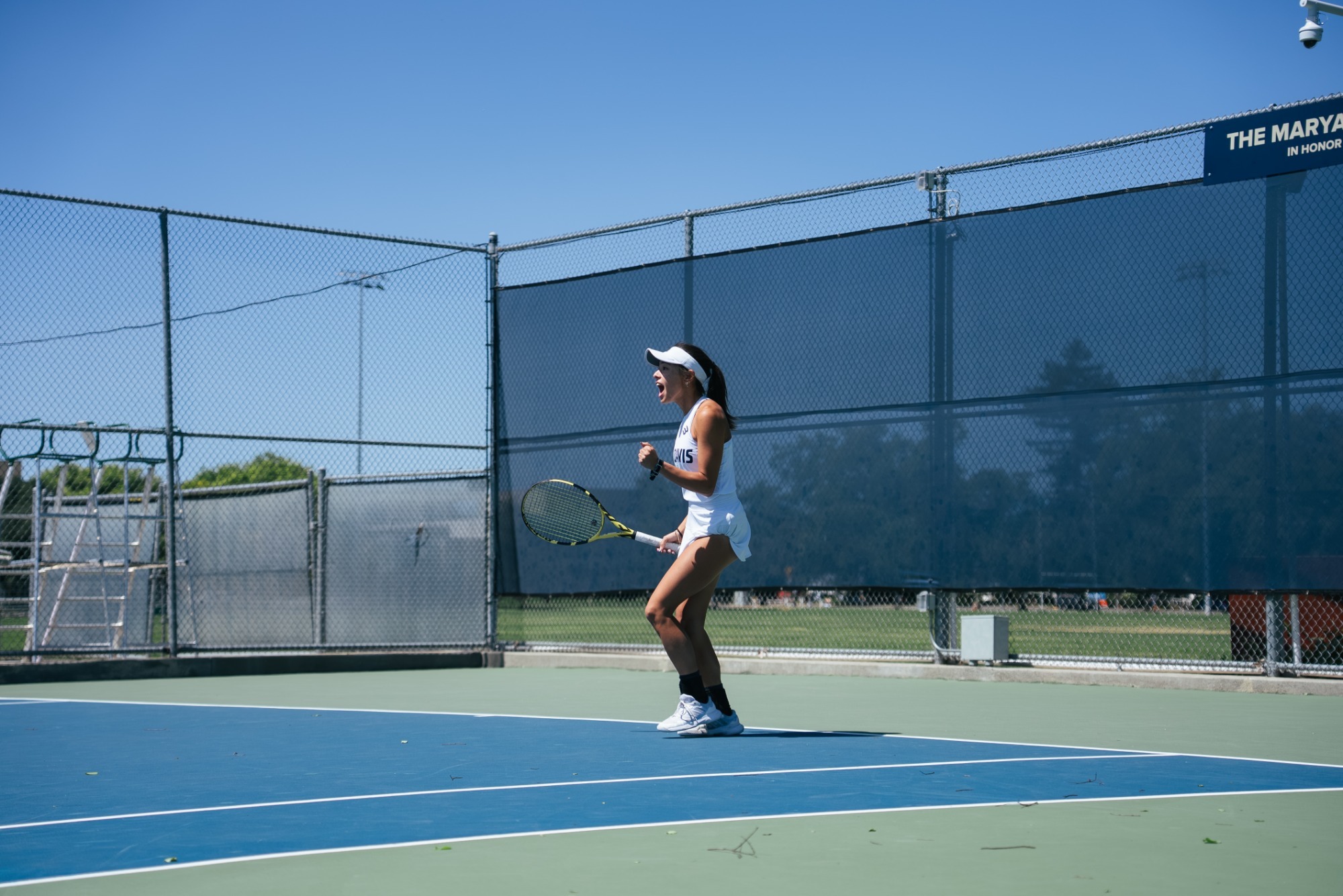 Women's Tennis player celebrating