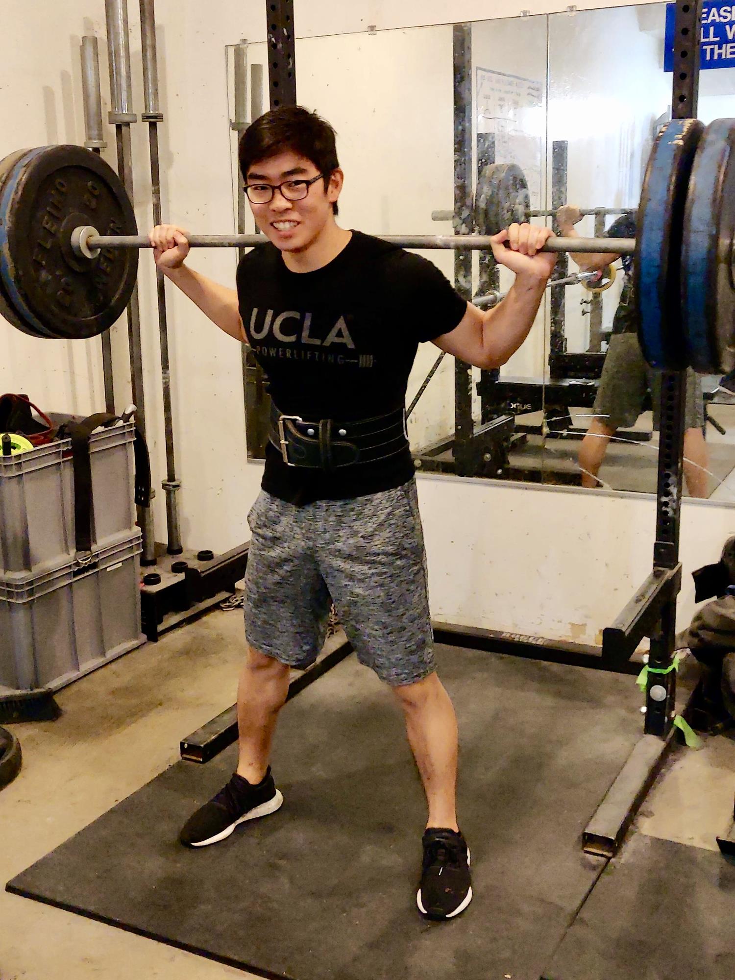 Hye Kwang Kim Getting Ready to Destroy this Back Squat.