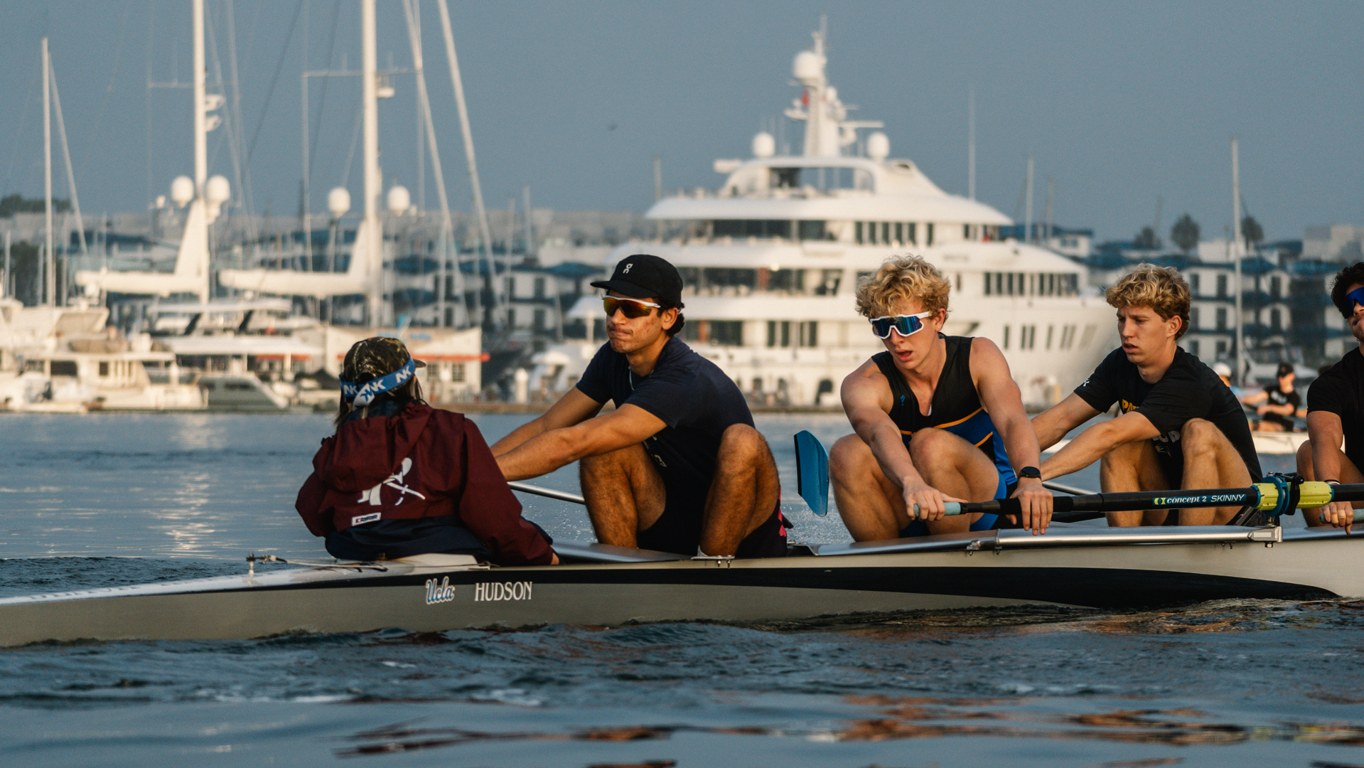 beautiful men stroking eight