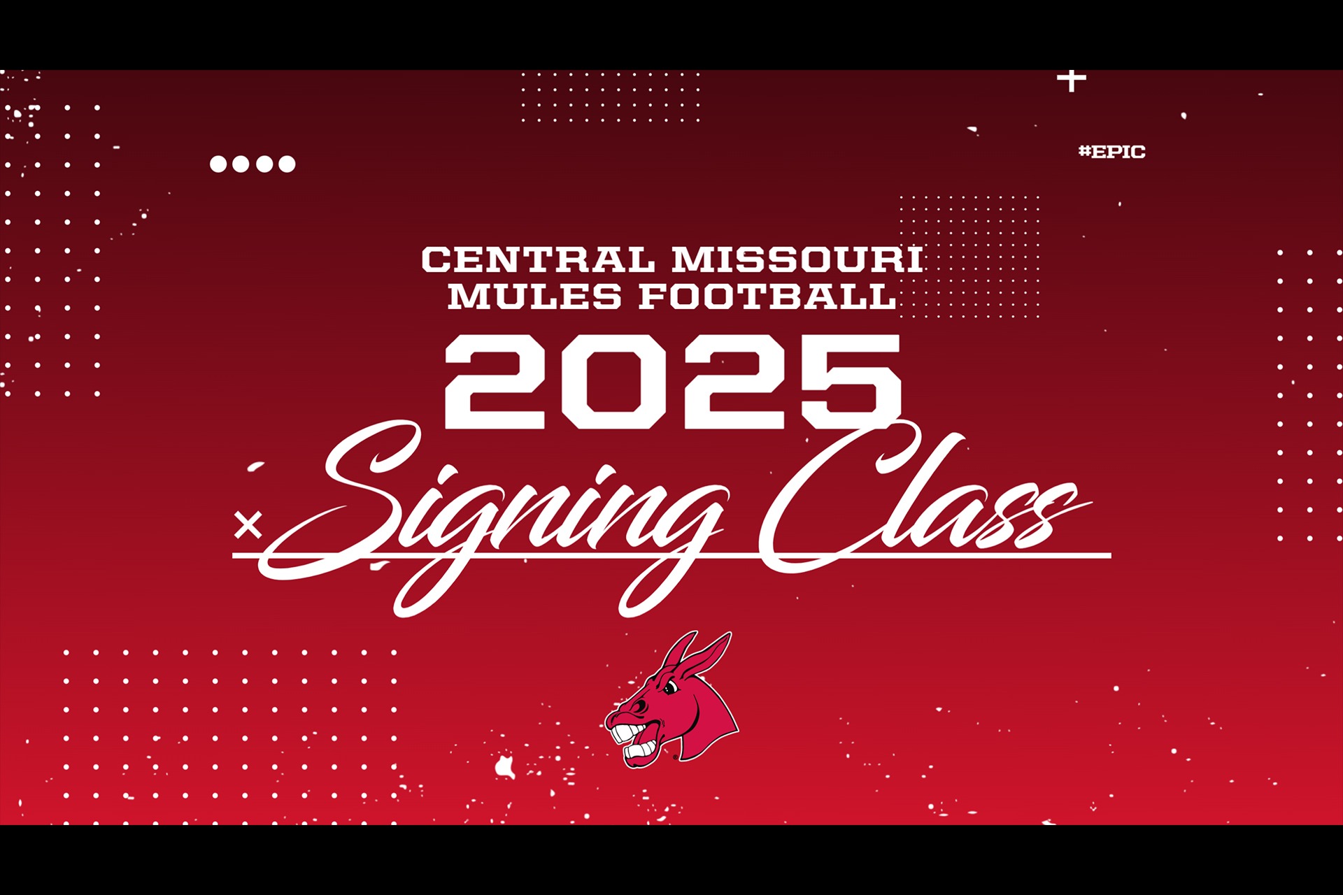 2025 Mules Football Signing Class graphic