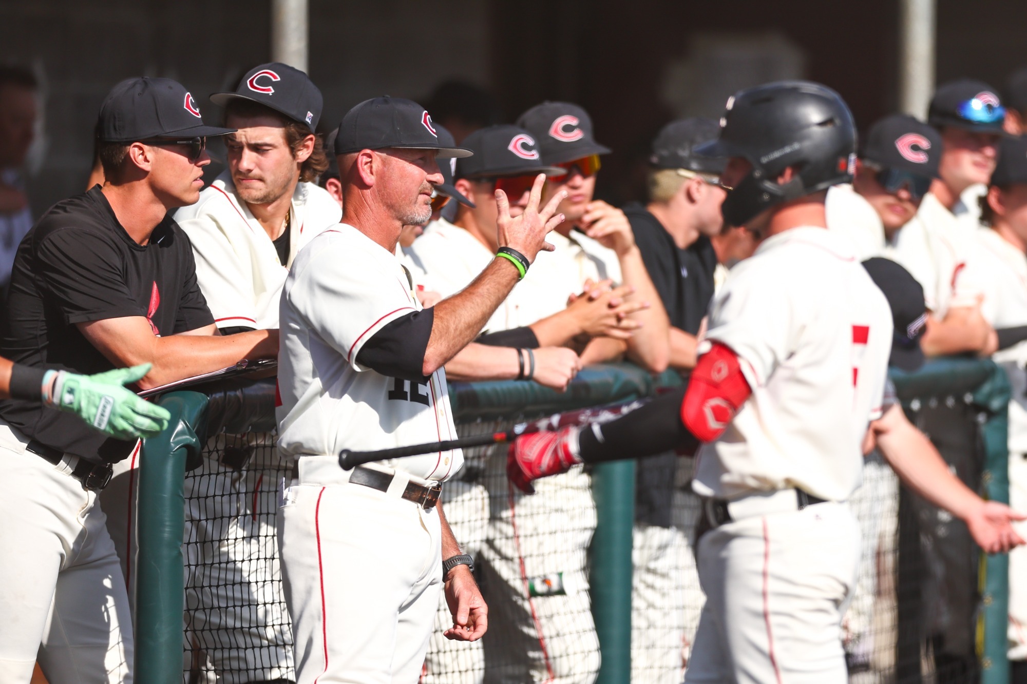 UCM Baseball dugout vs. Washburn