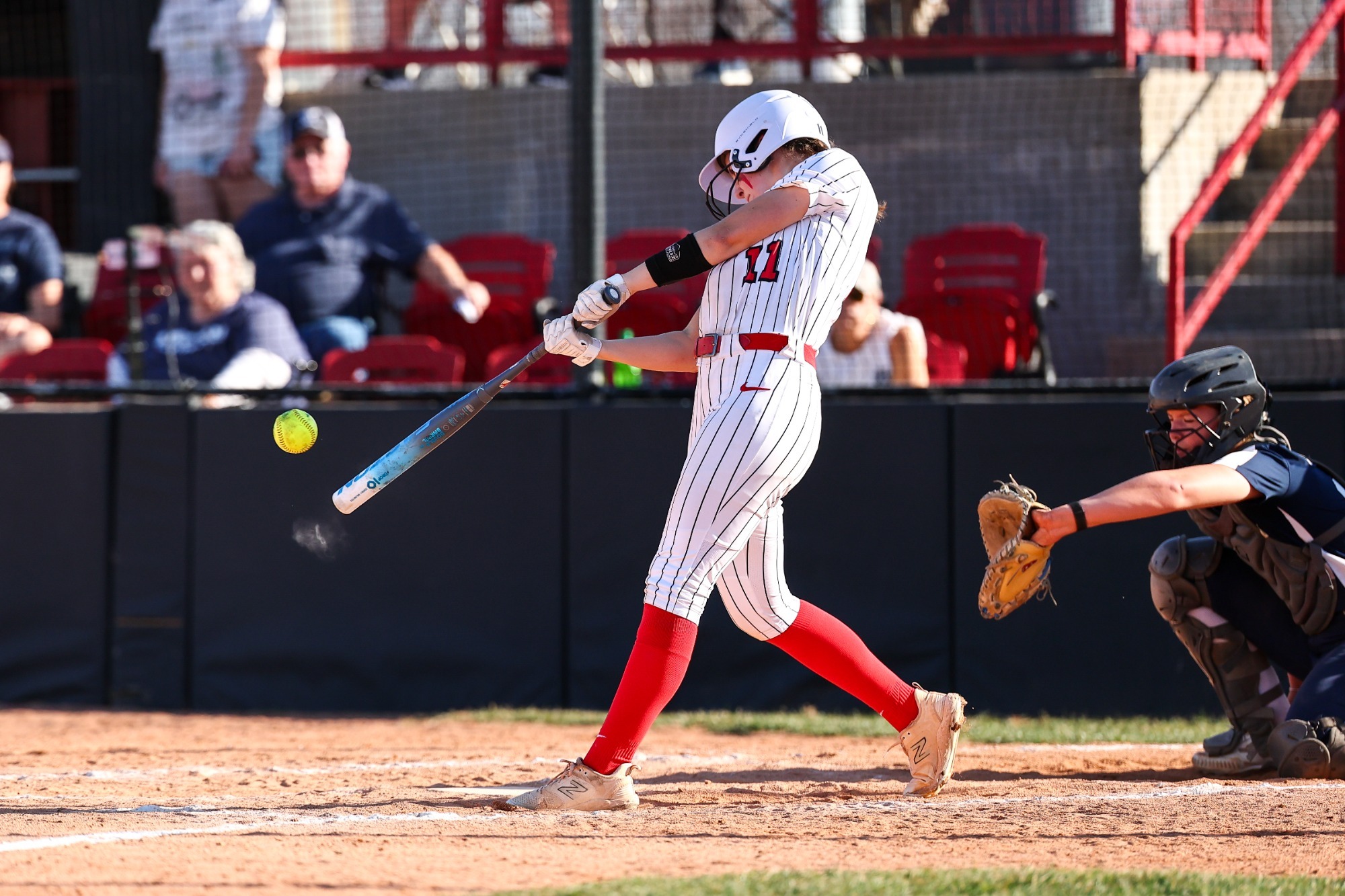 UCM Jennies outfielder/infielder Marisa Johnson (11) during a women’s college softball game against the Lincoln University (LU) Blue Tigers on the Jennies Softball Field at the UCM South Recreation Complex in Warrensburg, Missouri on March 11, 2025.