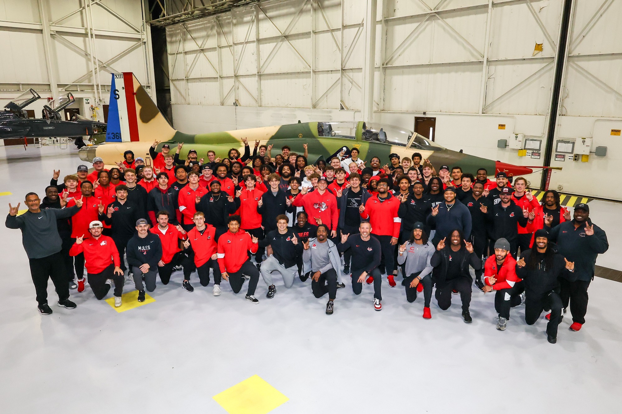 Mules Football Whiteman AFB Visit 2025