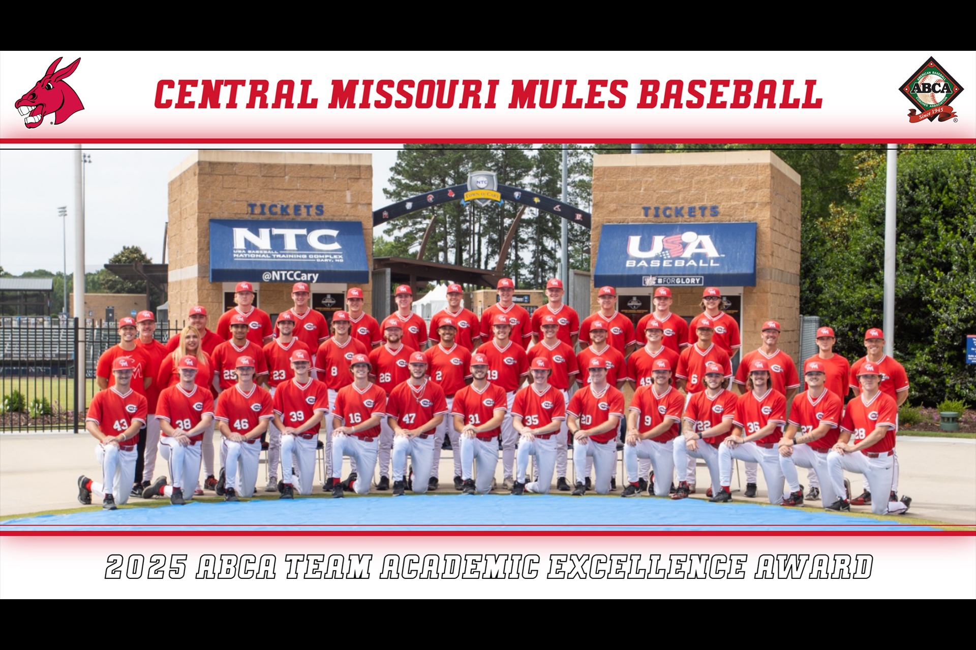 2025 ABCA Team Academic Excellence Award graphic