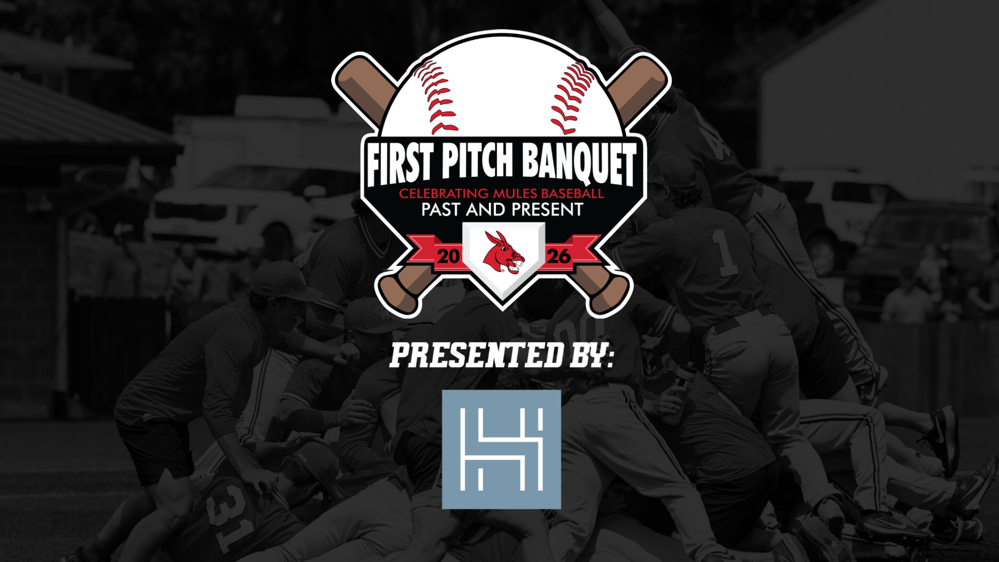 2026 Mules Baseball First Pitch Banquet graphic