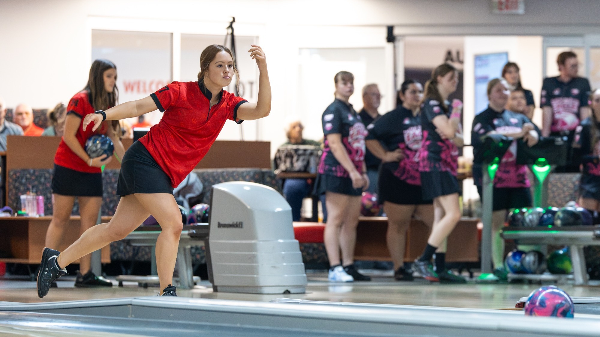 Camryn Cramer of Jennies Bowling vs. Central Methodist in October 2026 at the UCM Elliott Student Union in Warrensburg, Missouri