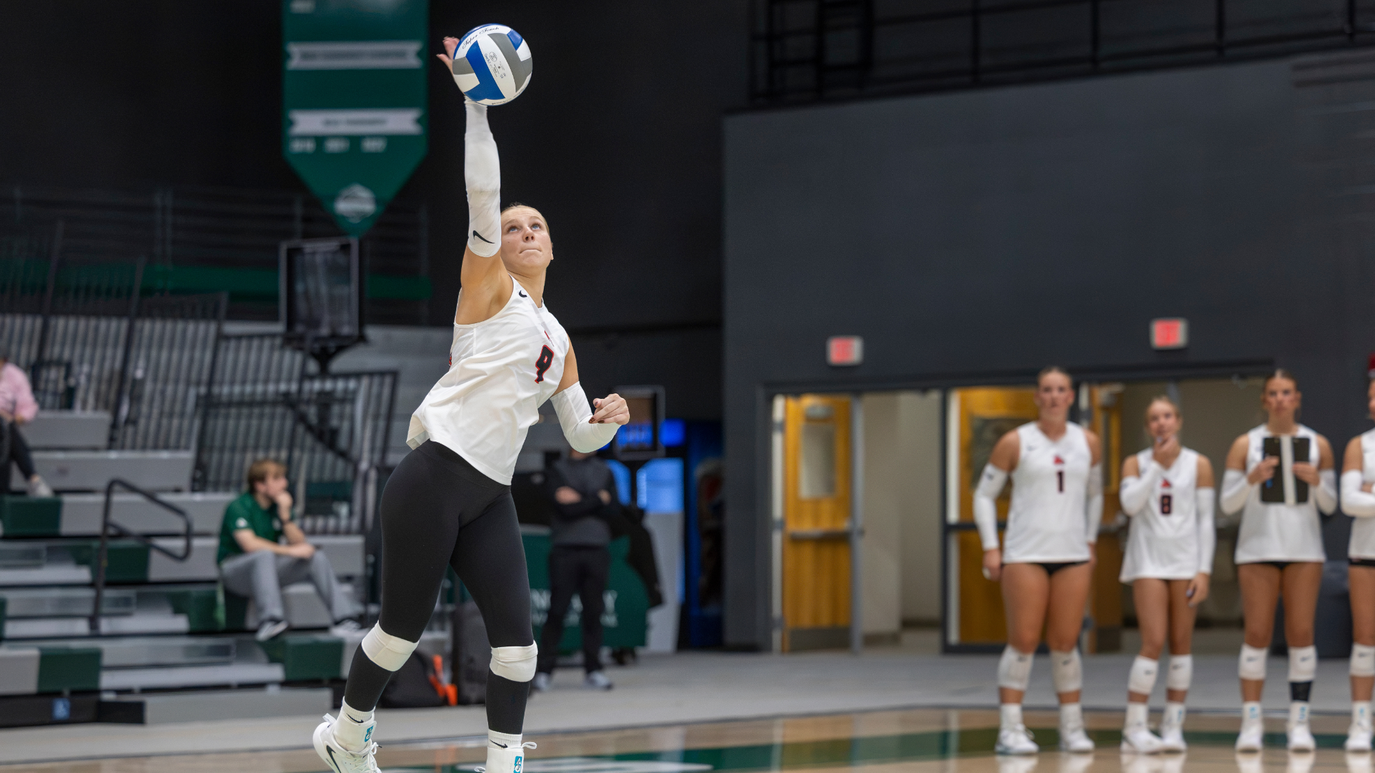 Harp serve at MIAA In-Season Tournament vs UNK