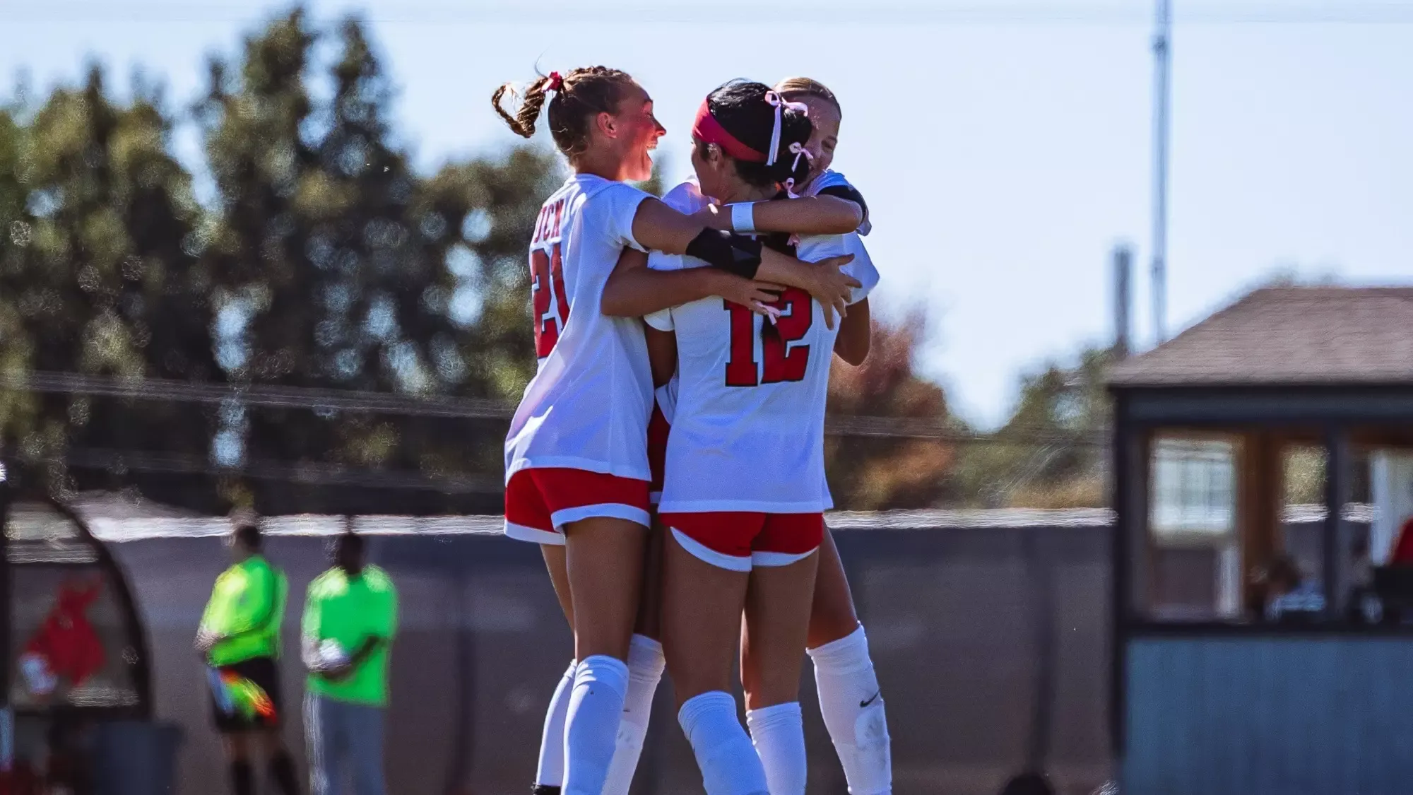 Jennies Soccer goal celebration vs. Emporia State on October 18, 2026 in Warrensburg, Missouri