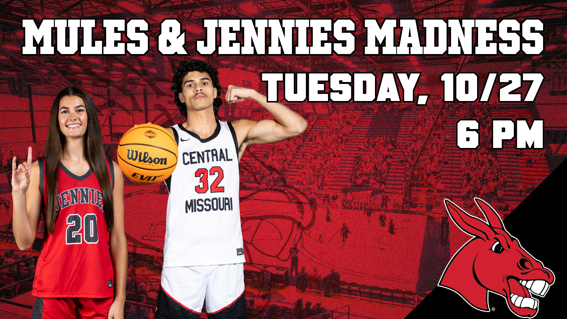 Mules and Jennies Madness Graphic for October 27, 2026