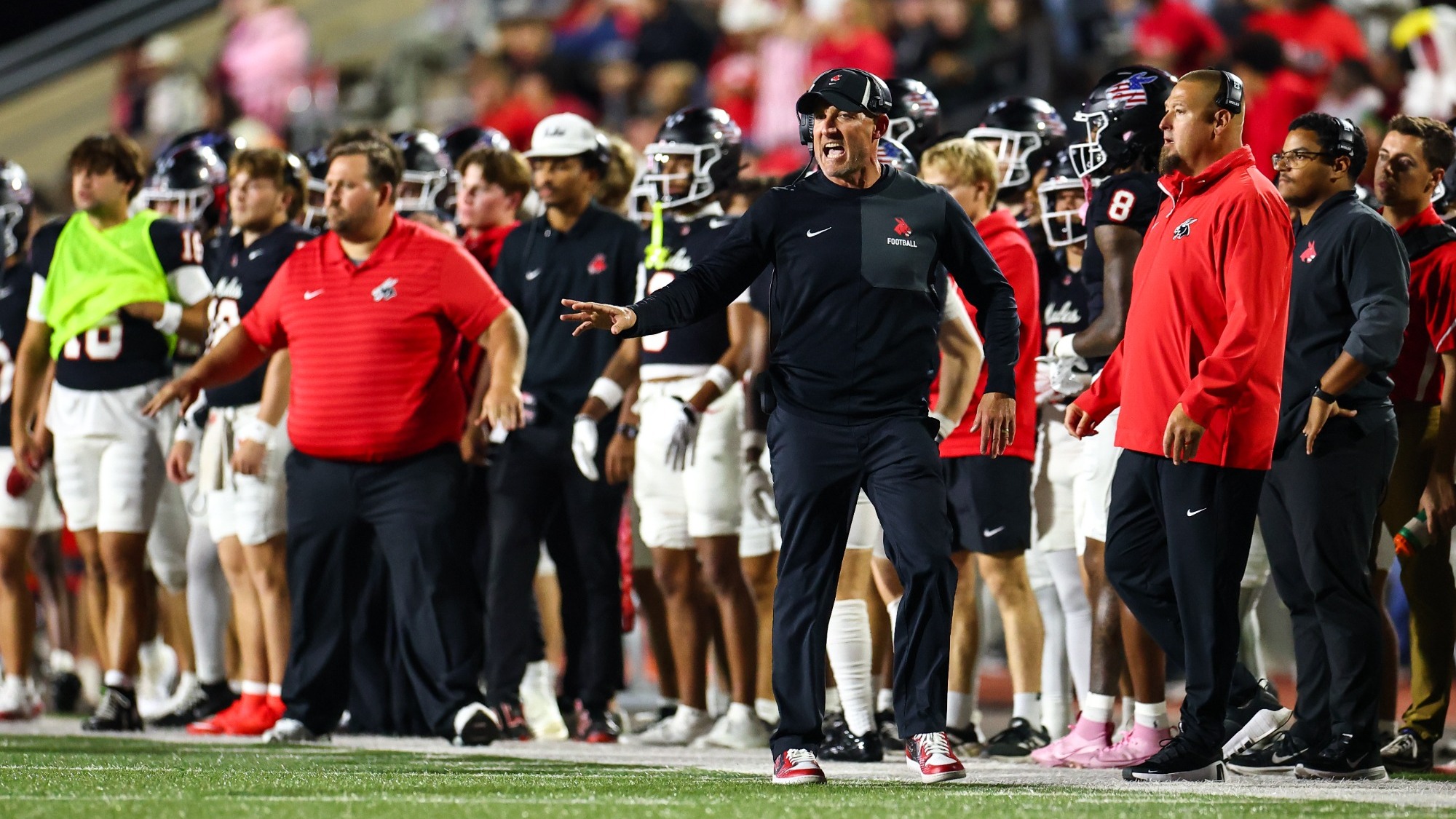 Mules Football head coach Josh Lamberson vs. Central Oklahoma on October 3, 2026 in Warrensburg, Missouri