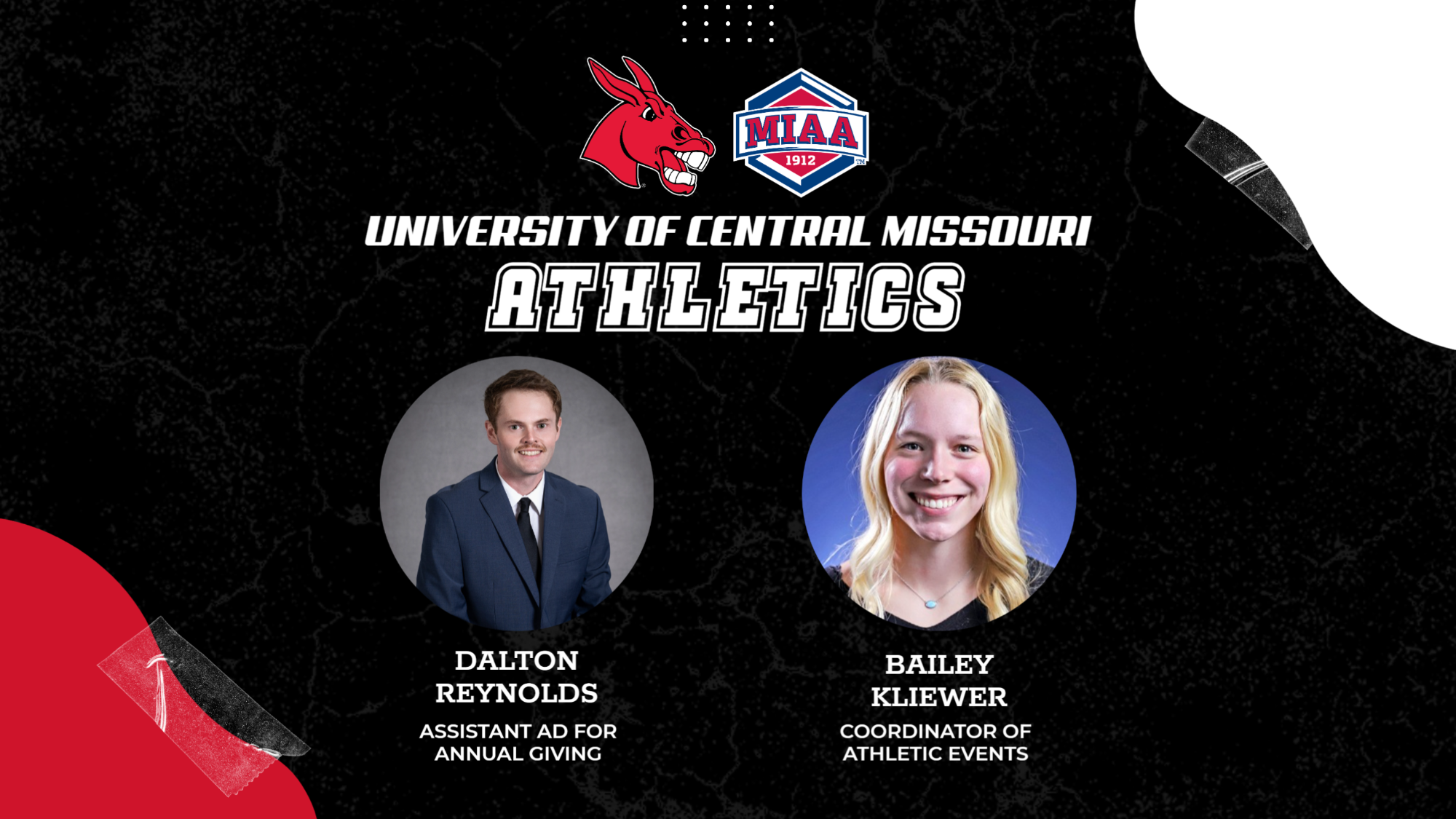 Dalton Reynolds and Bailey Kliewer new positions graphic for 2026