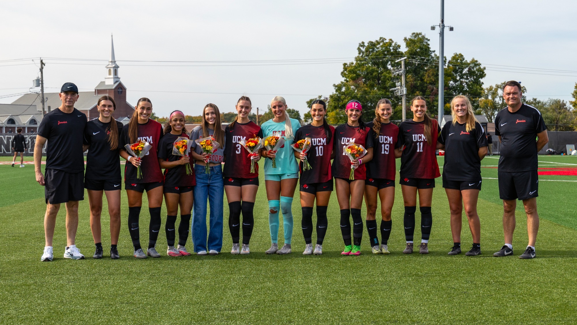 2026 Jennies Soccer Seniors with coaches on Sunday, October 25, 2026 vs. Pittsburg State in Warrensburg, Missouri
