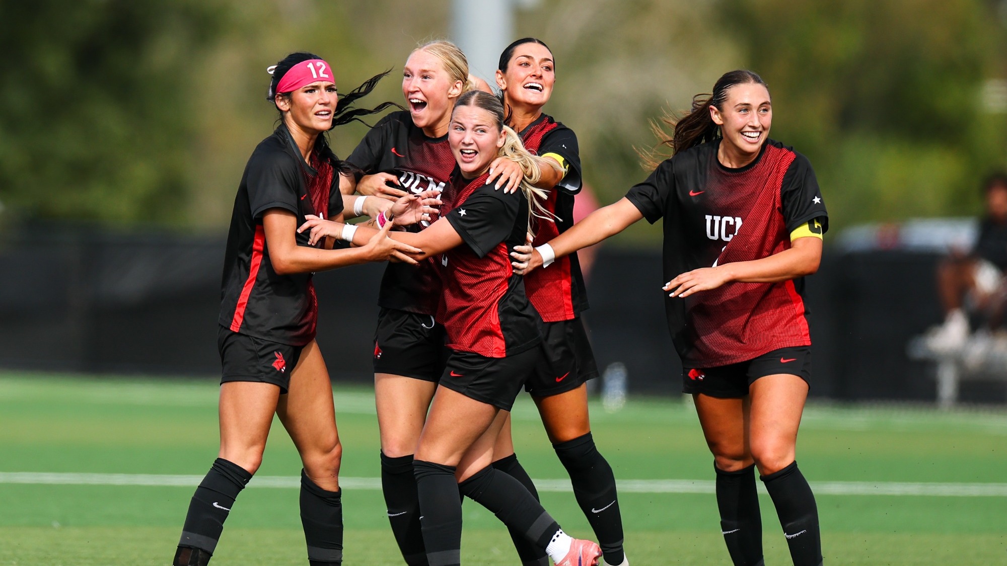 Jennies Soccer goal celebration vs. Pittsburg State on October 25, 2026 in Warrensburg, Missouri