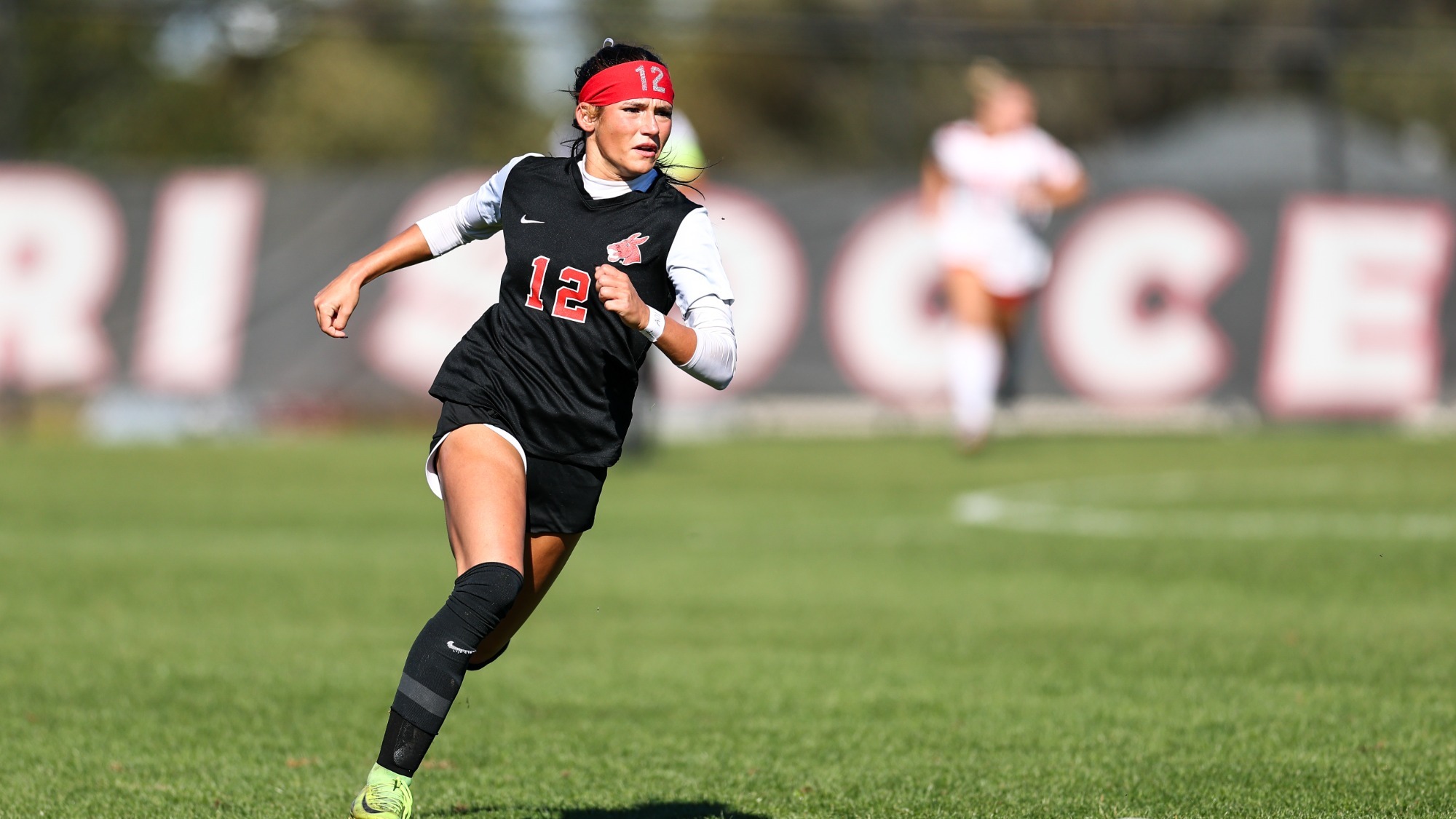 Mikayla Ernst (12) vs. Pittsburg State in 2025