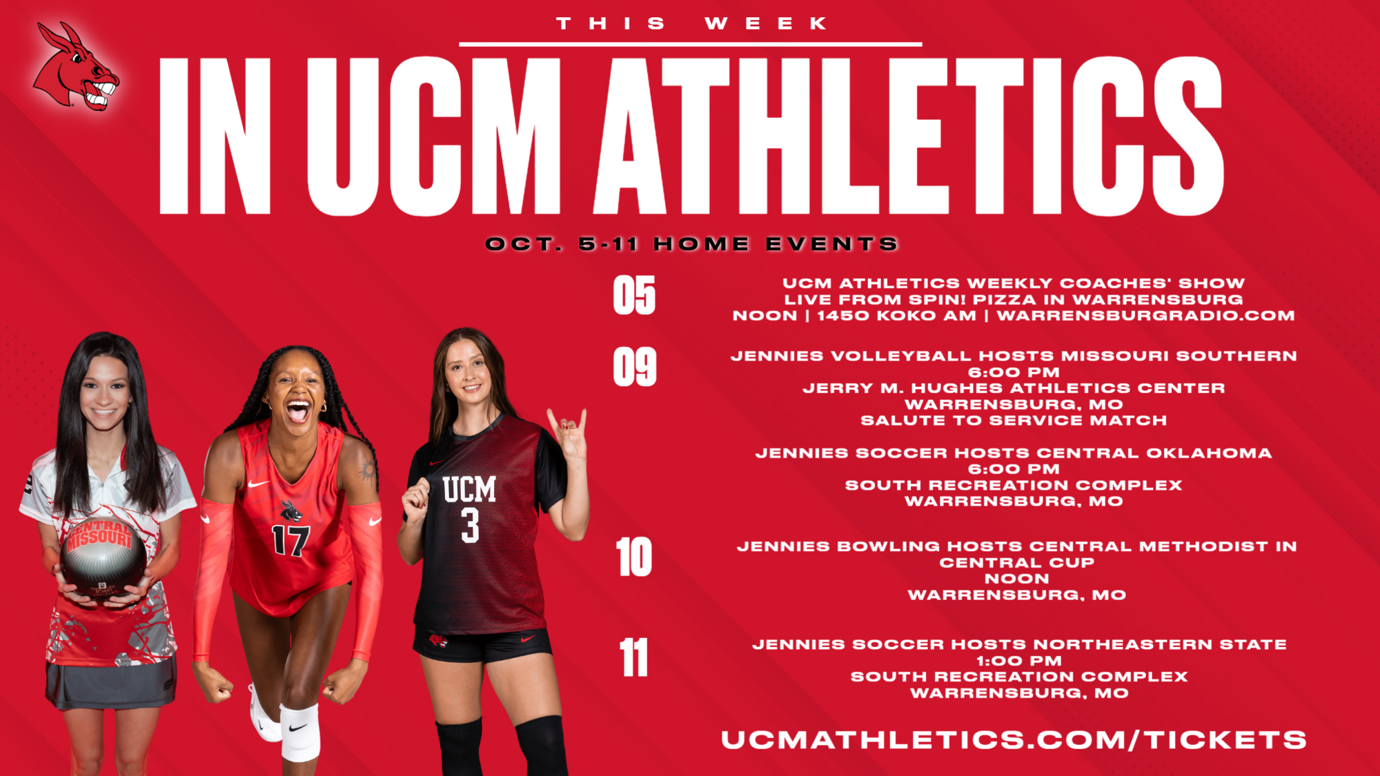 This Week in UCM Athletics: Oct. 5-11