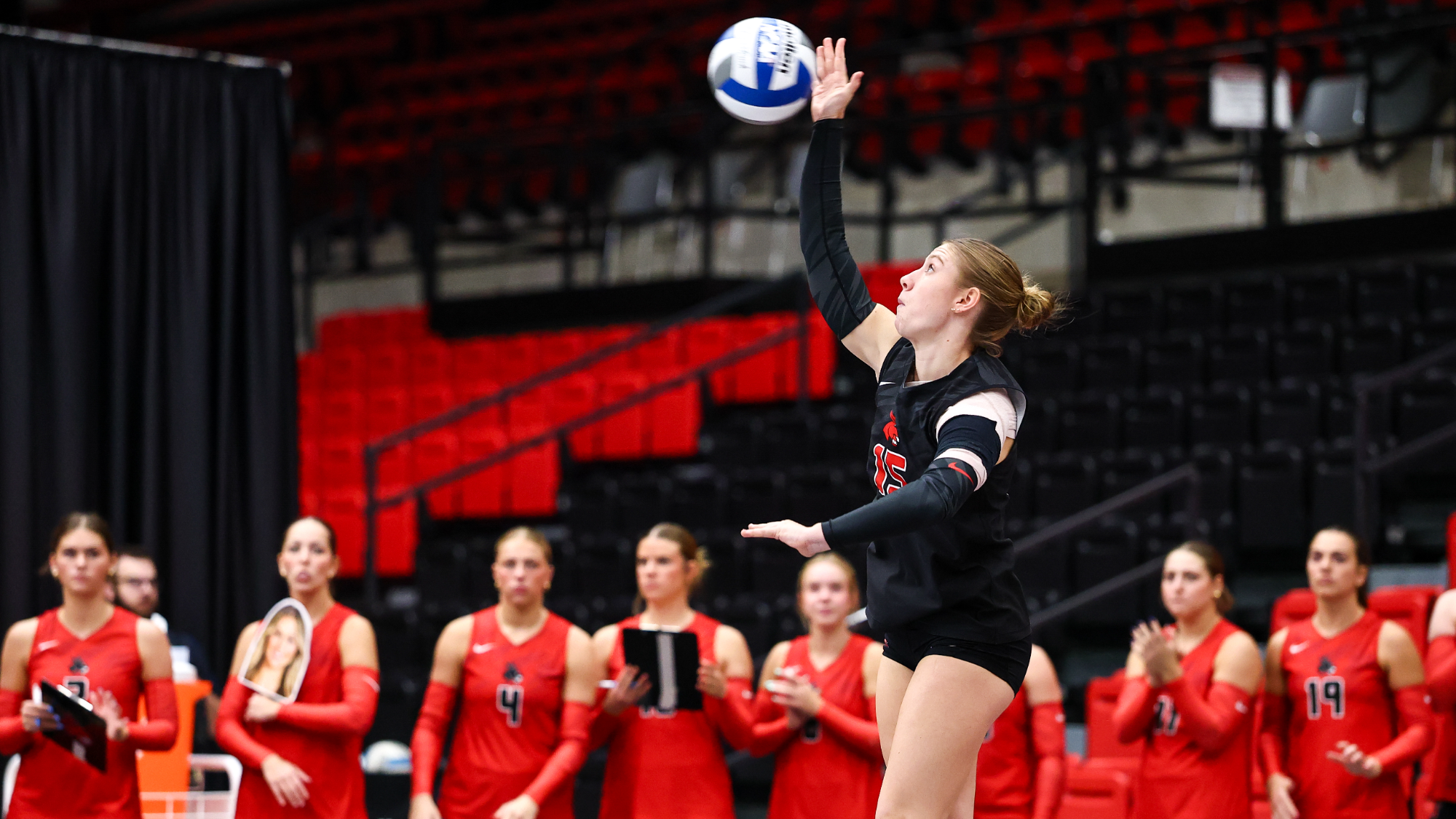 Ragin Corwin serve vs Northwest Missouri