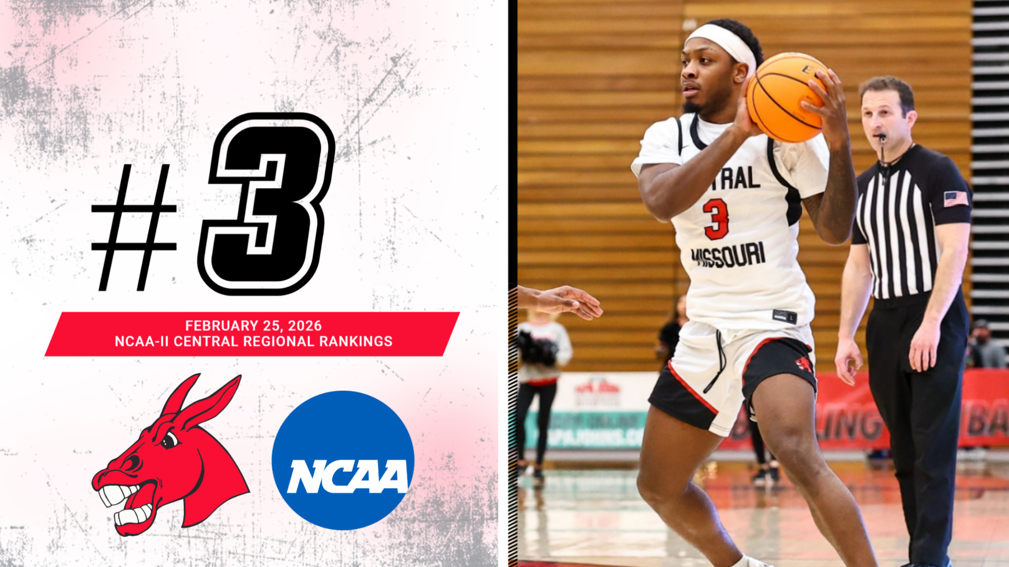 2026 NCAA MBB Central Regional Ranking Graphic (Week 1)