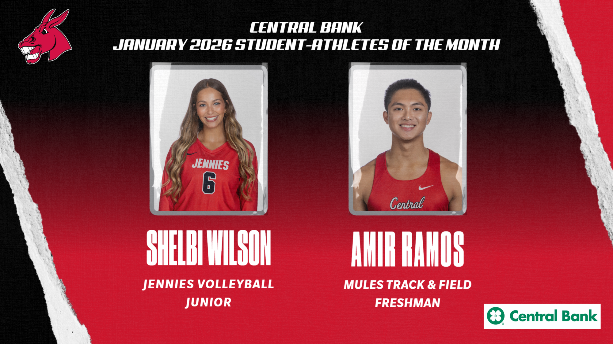 January 2026 Central Bank Student-Athletes of the Month
