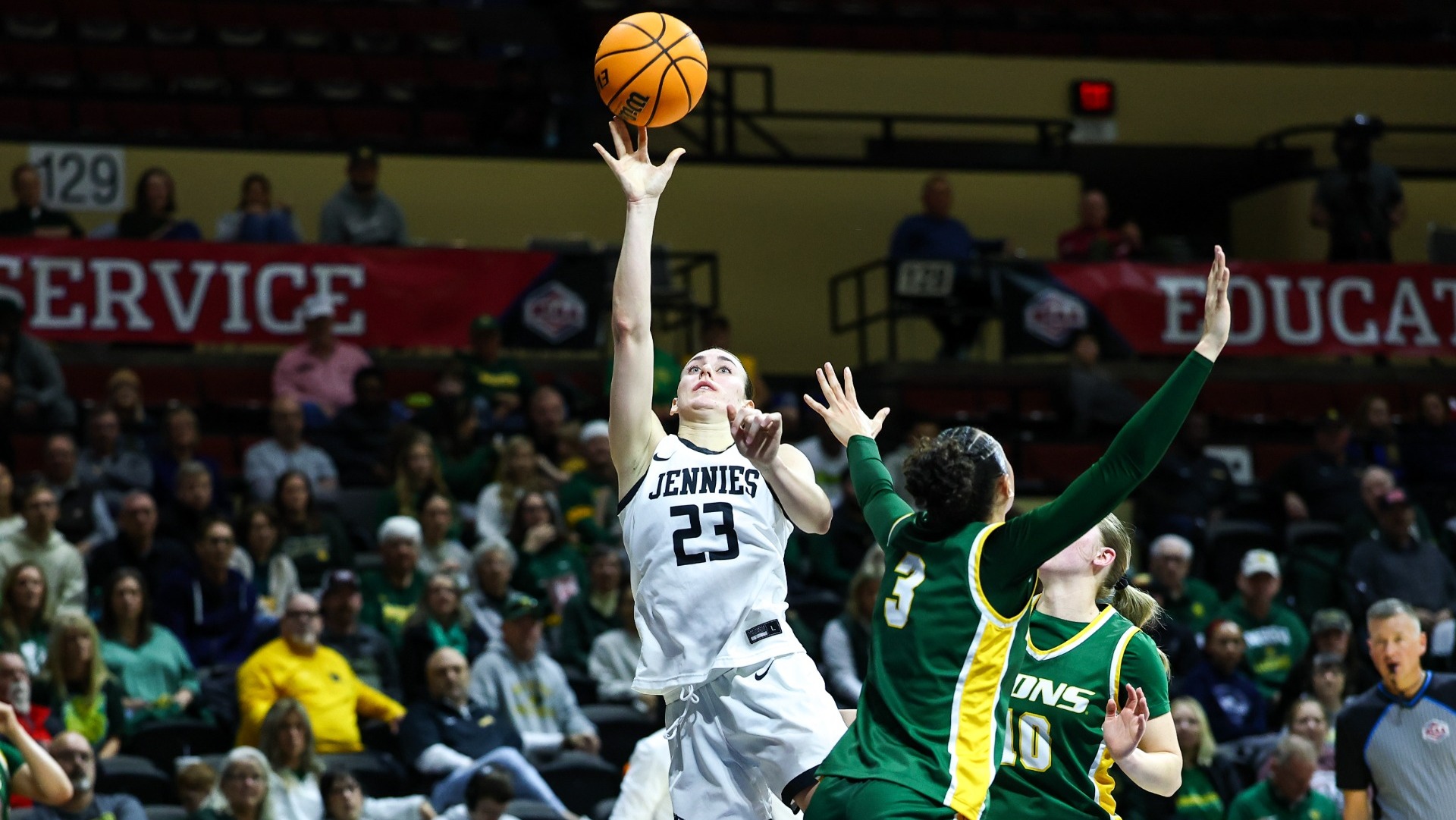 Reese Schaaf (23) vs. Missouri Southern in MIAA Tournament Semifinals