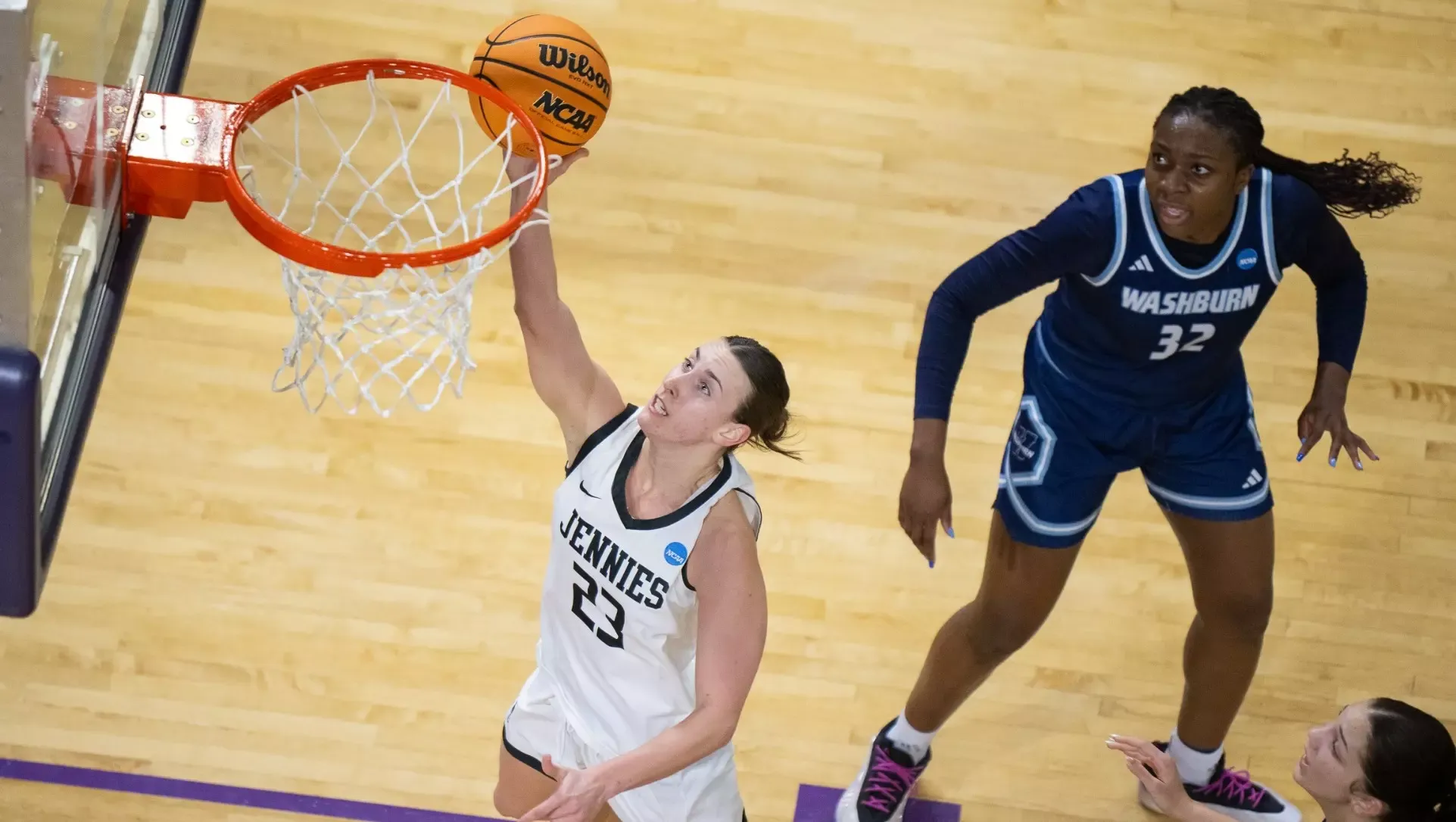 Reese Schaaf (23) vs. Washburn in NCAA-II Central Regional First Round