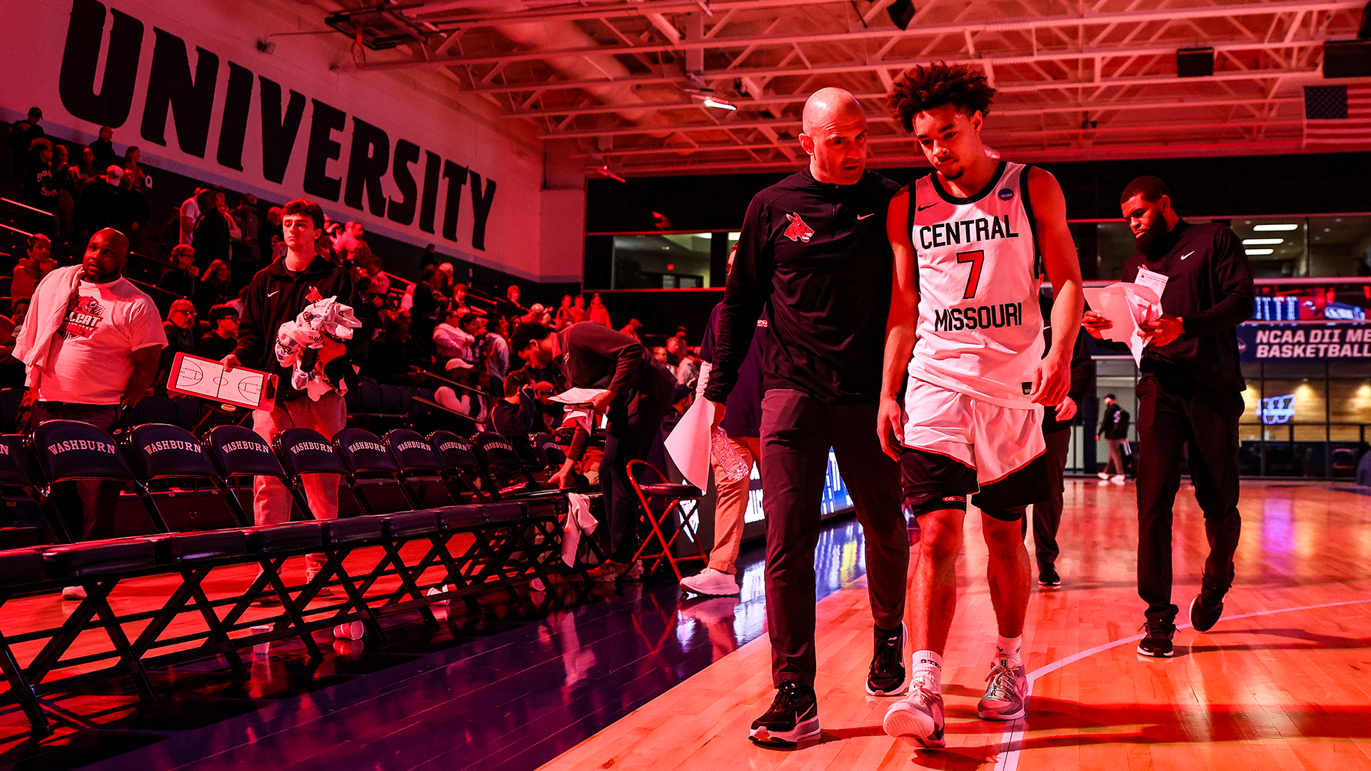 Lazerek Houston & Adam Bohac after Mules Victory over Rogers State in NCAA-II Central Regional Opening Round 