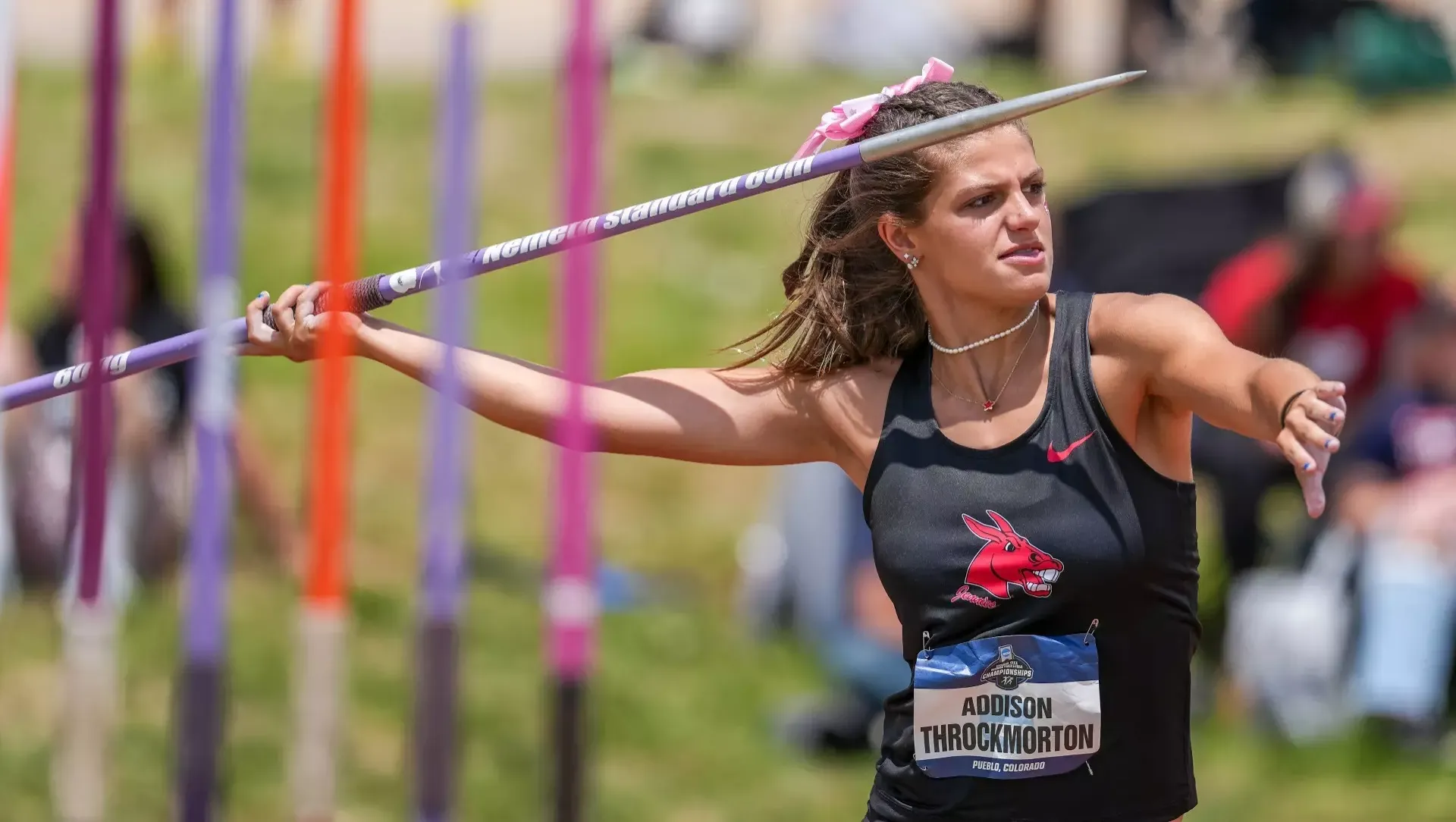 Addison Throckmorton at the 2025 NCAA-II Outdoor Championships
